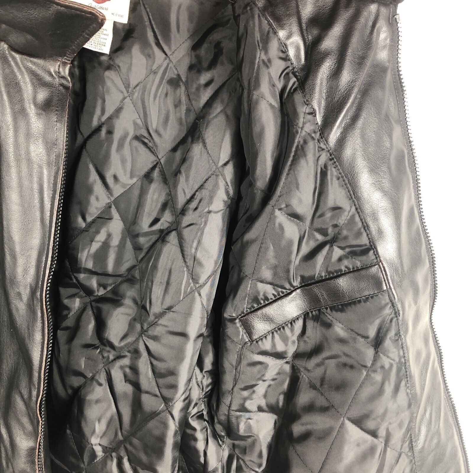 Steve & Barry’s Leather Jacket Men’s Black Coat Adult Size 2X Large