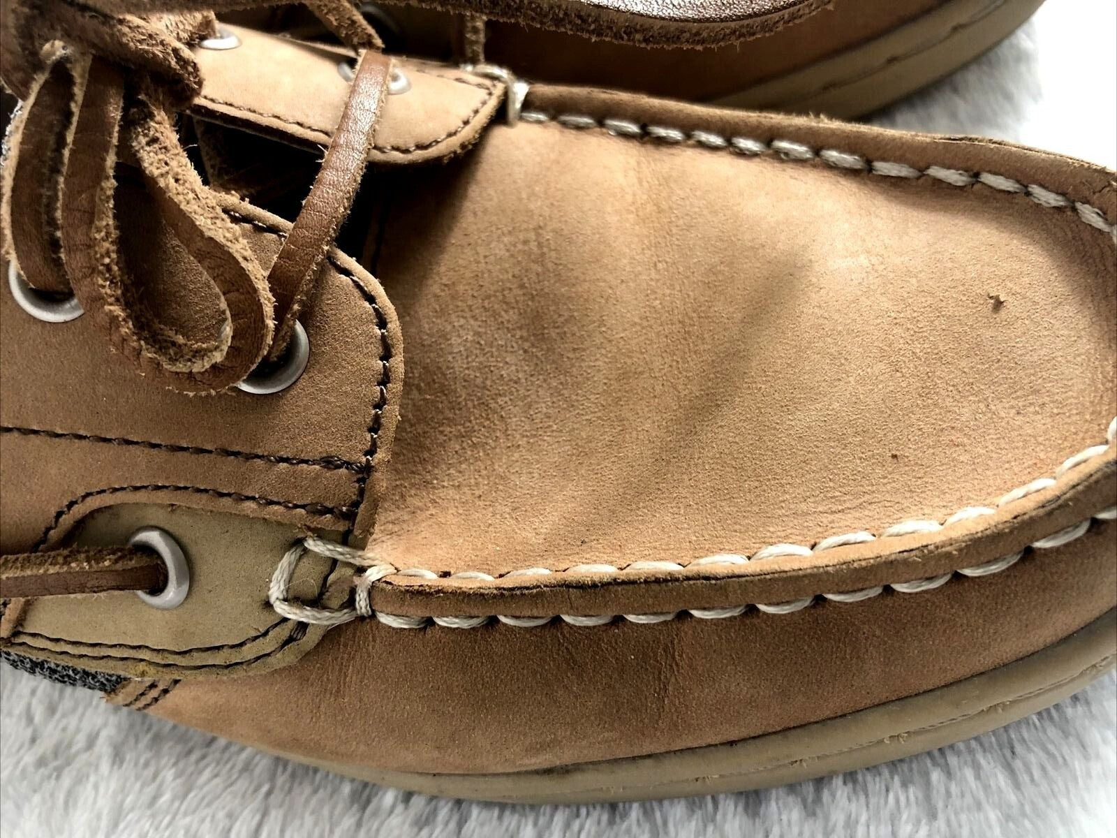 Maui Island Womens Tan Shoes Leather Casual Boat Boat Shoes Size 6 M