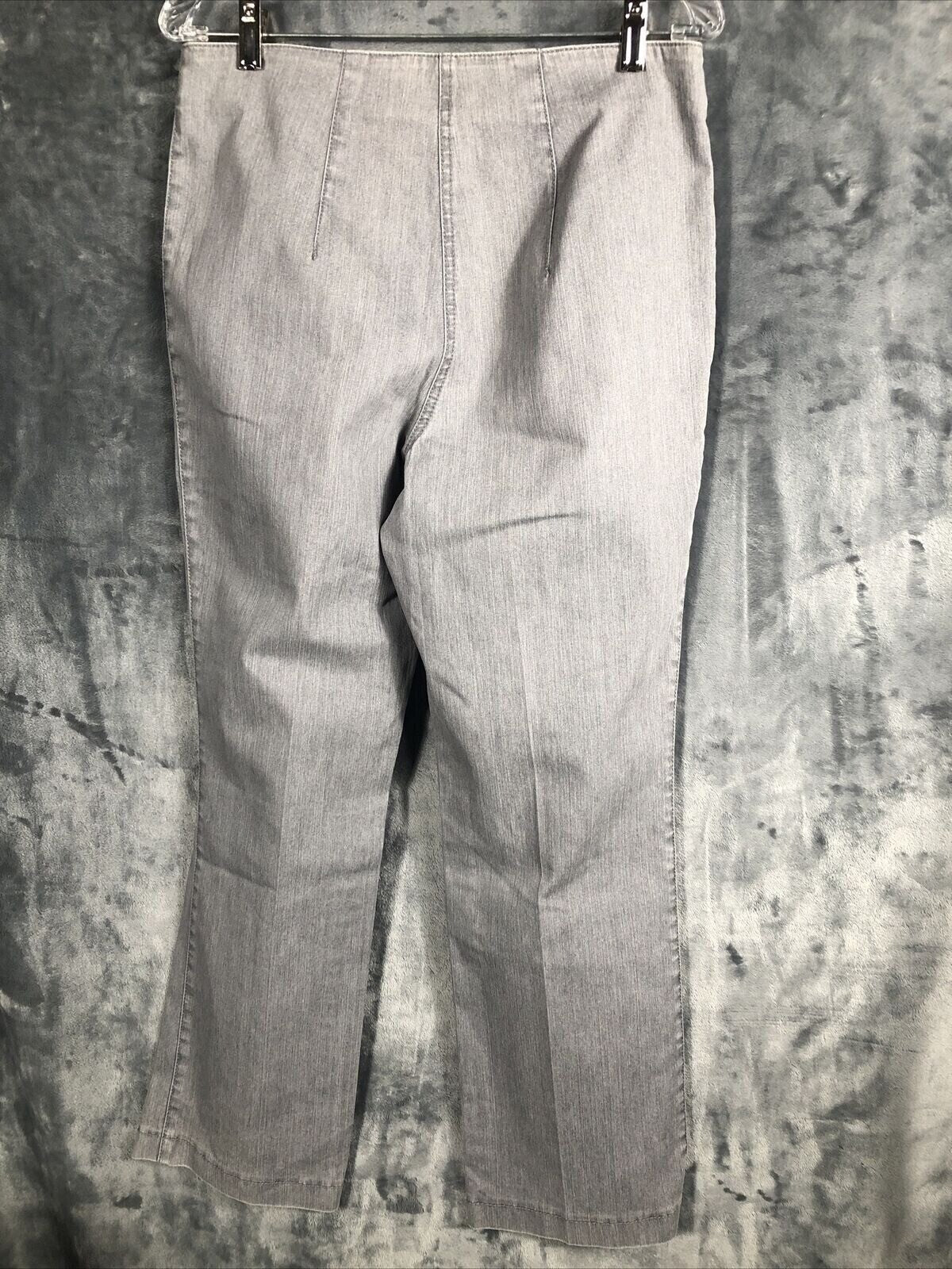 Jacky Vanilia Becky Woman's Gray Denim Trouser Pants Size 14 With Zip