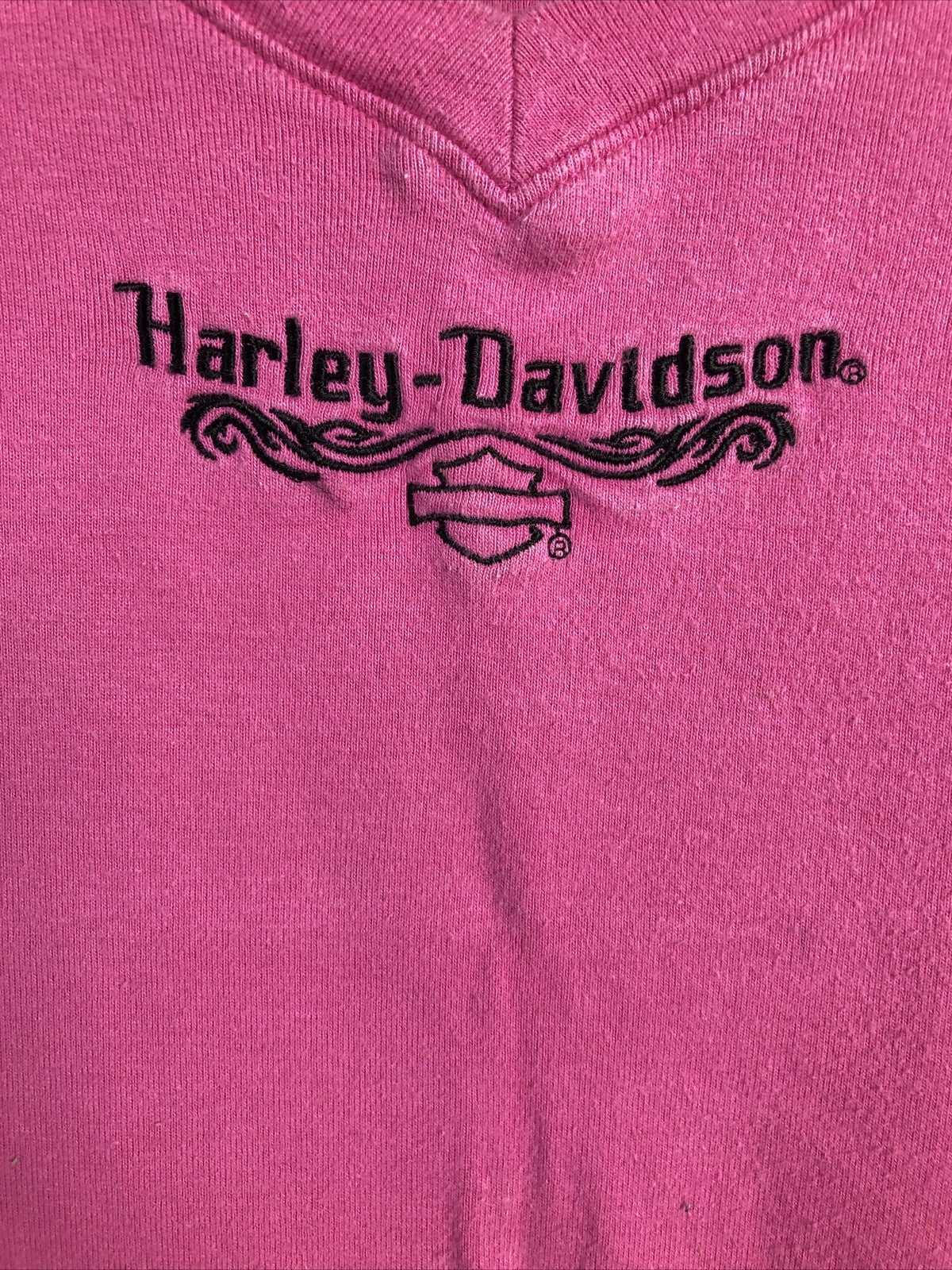 Harley Davidson Woman's T Shirt Pink  Tee Shirt X-Large Embroidered