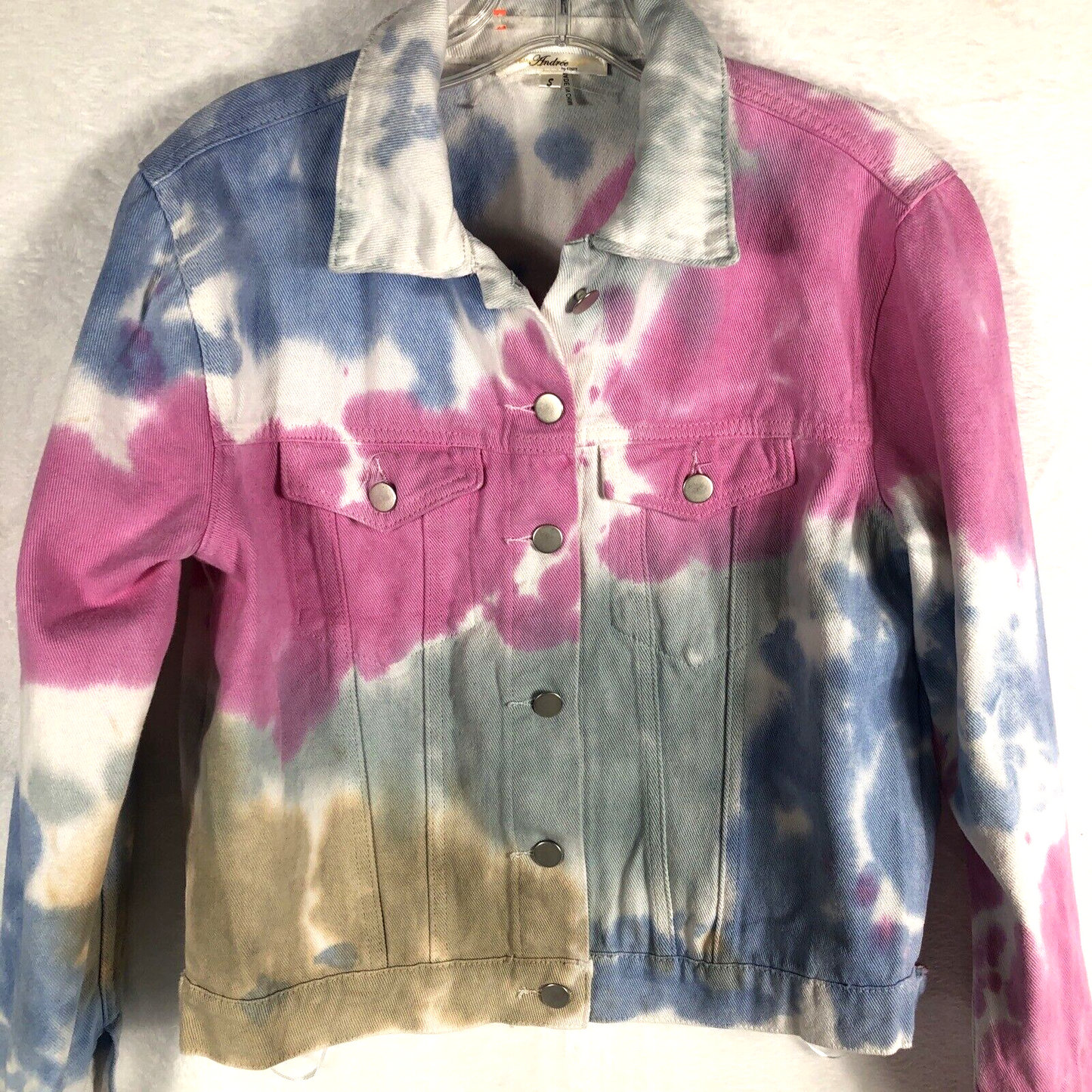 Andree Woman's Denim Tie-Dyed Jacket By Unit Size Small