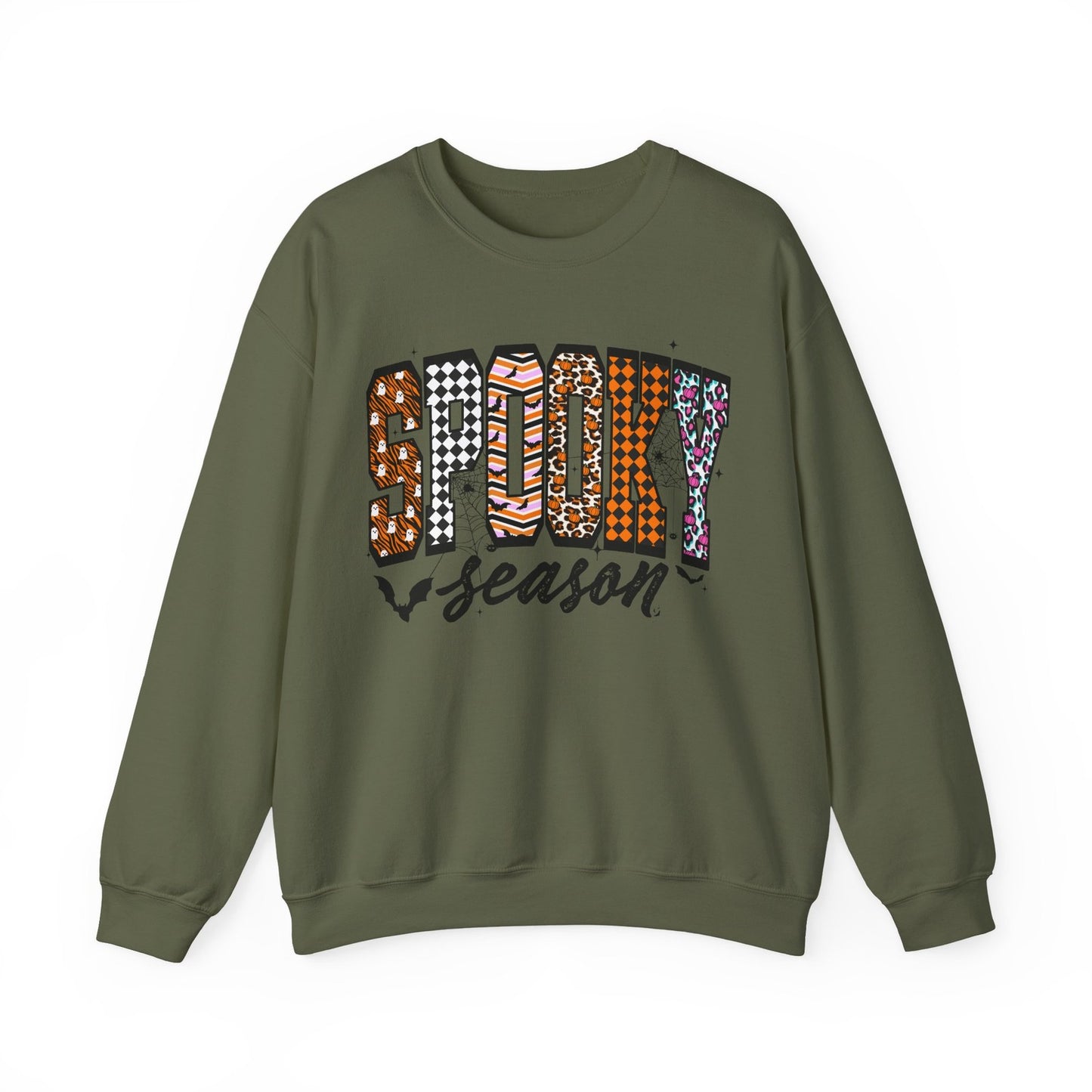 Spooky Halloween Sweatshirt Retro Halloween Top Coquette Leopard Checkered Fall