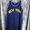 Mens Tank Top New York Jersey Blue Mens Size Large Shirt