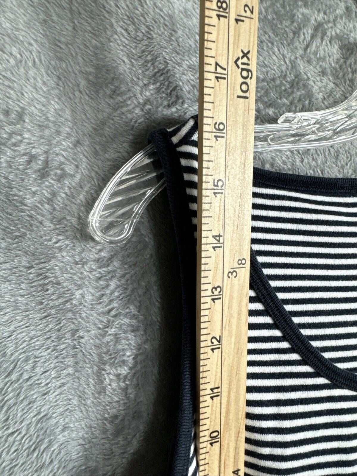 Polo Jeans Co. Woman's Ralph Lauren Black & White Striped Tank Top L 100% Cotton