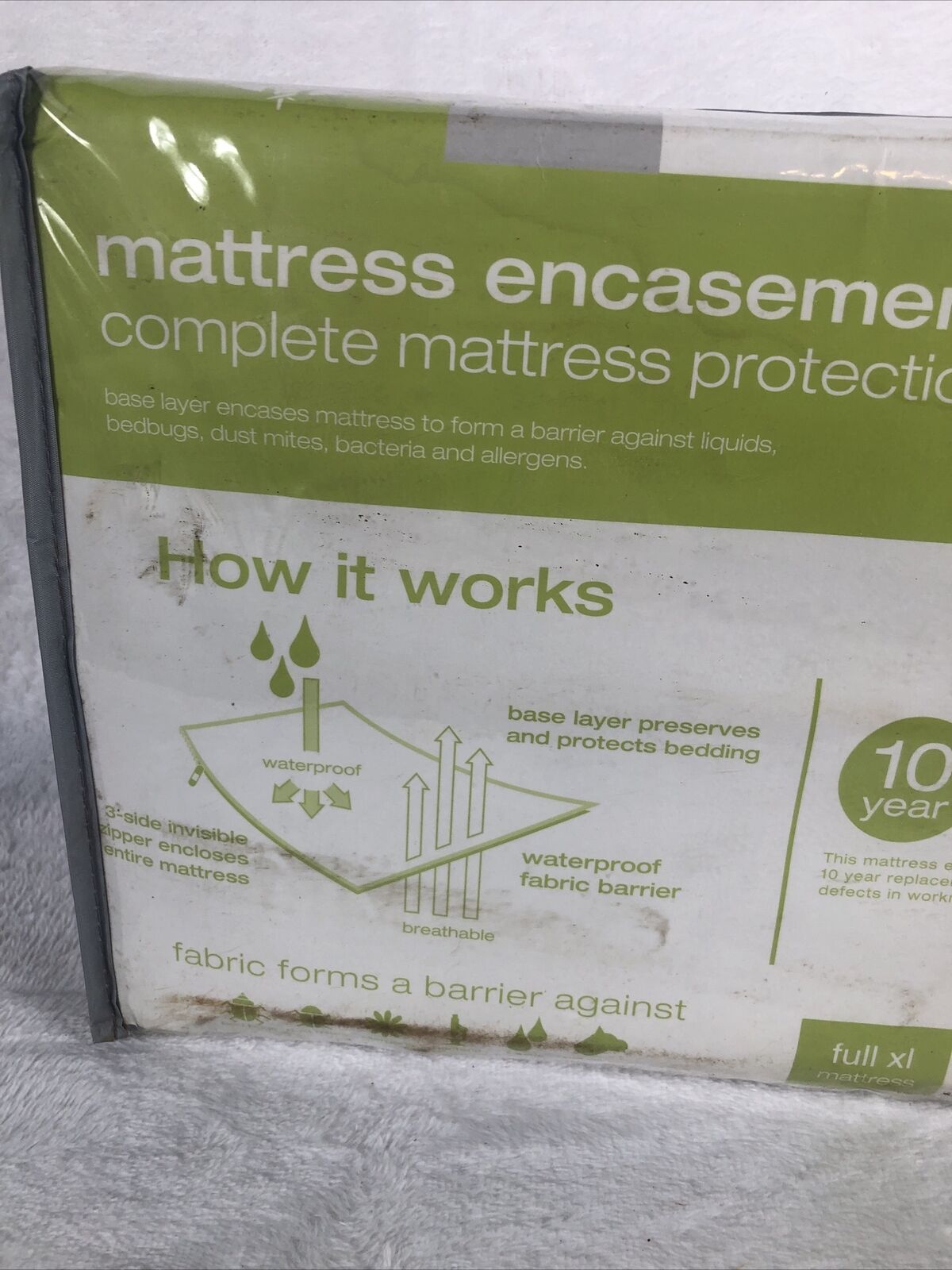 Waterproof Mattress Cover Zipper Full X L 22" Deep Fitted Protector 10YR Waranty