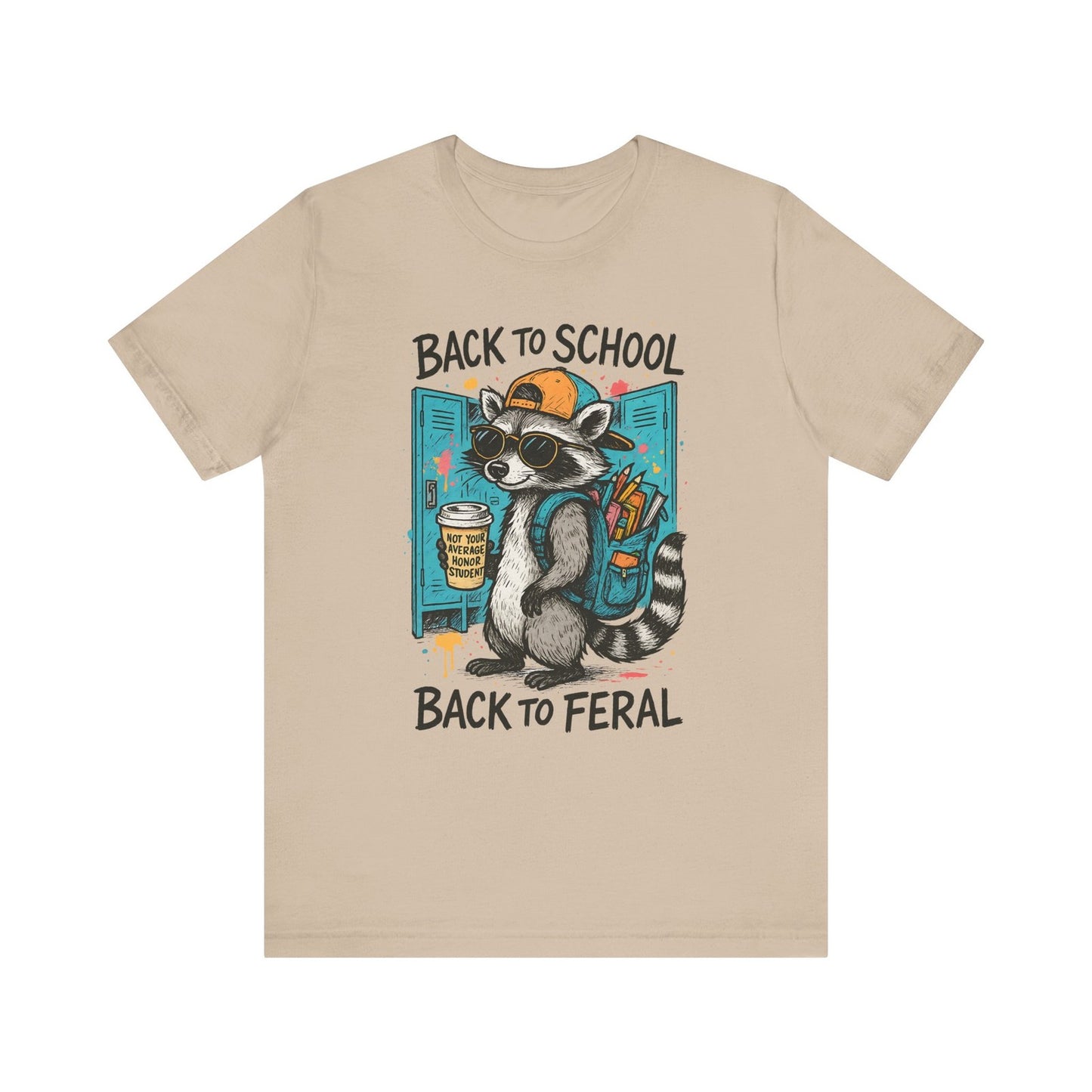 Womans Funny T Shirt Feral & Fabulous Back to School Top Chaos Wild Child Tee 