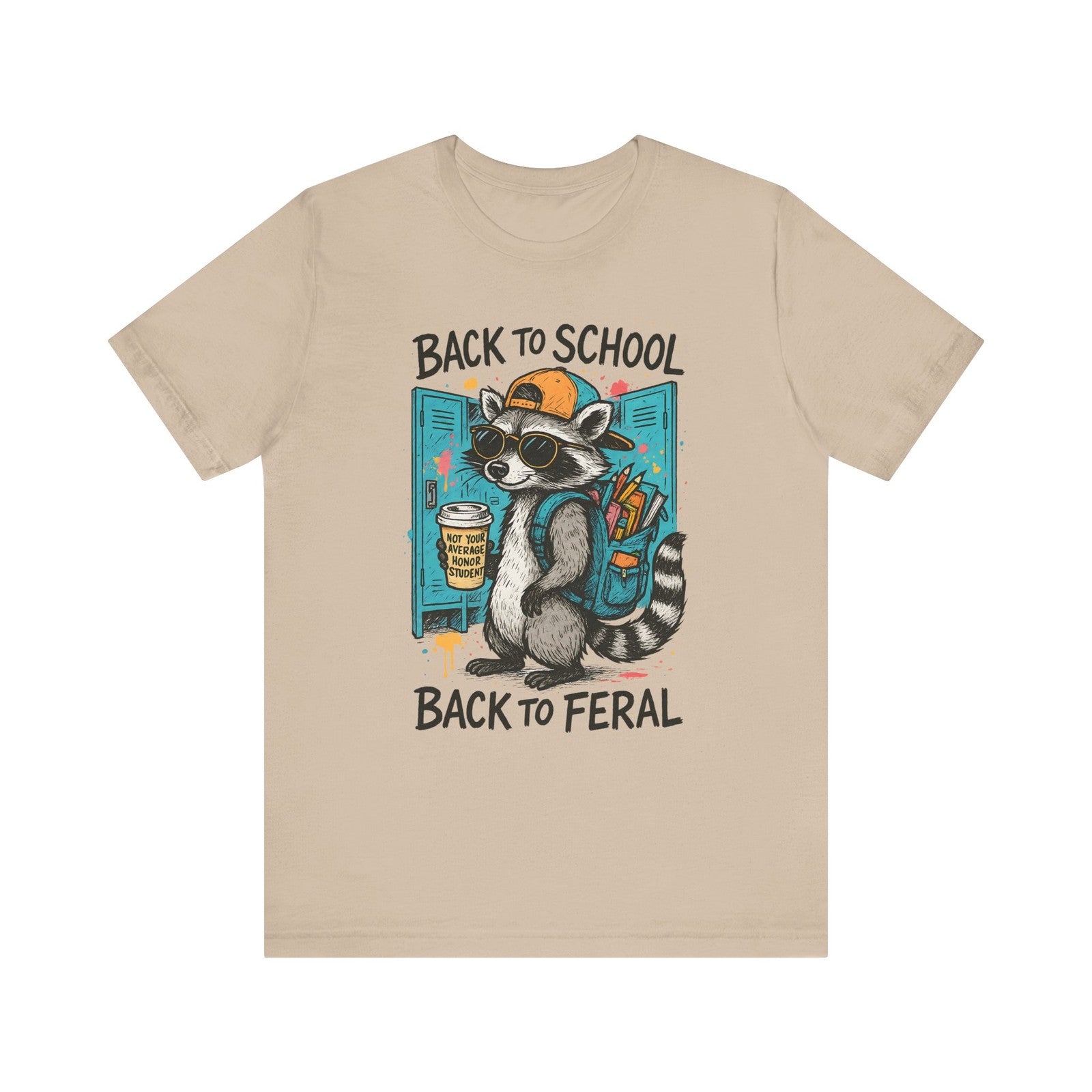 Womans Funny T Shirt Feral & Fabulous Back to School Top Chaos Wild Child Tee 