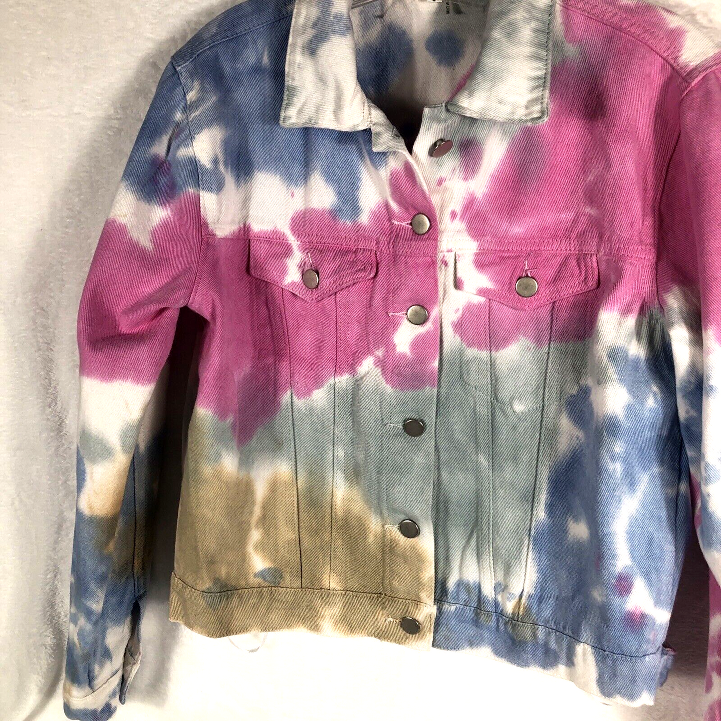 Andree Woman's Denim Tie-Dyed Jacket By Unit Size Small