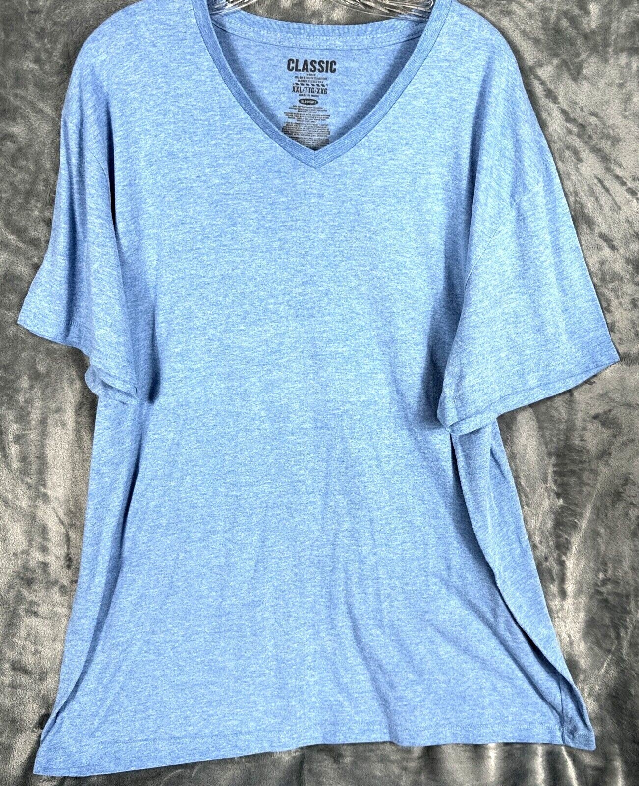Old Navy Classic V-Neck Blue T-Shirt XXL Cotton/Polyester Blend