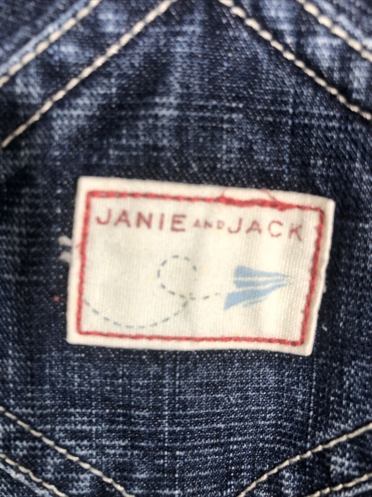 Janie & Jack Blue Denim Overalls With Adjustable Straps & Front Pockets