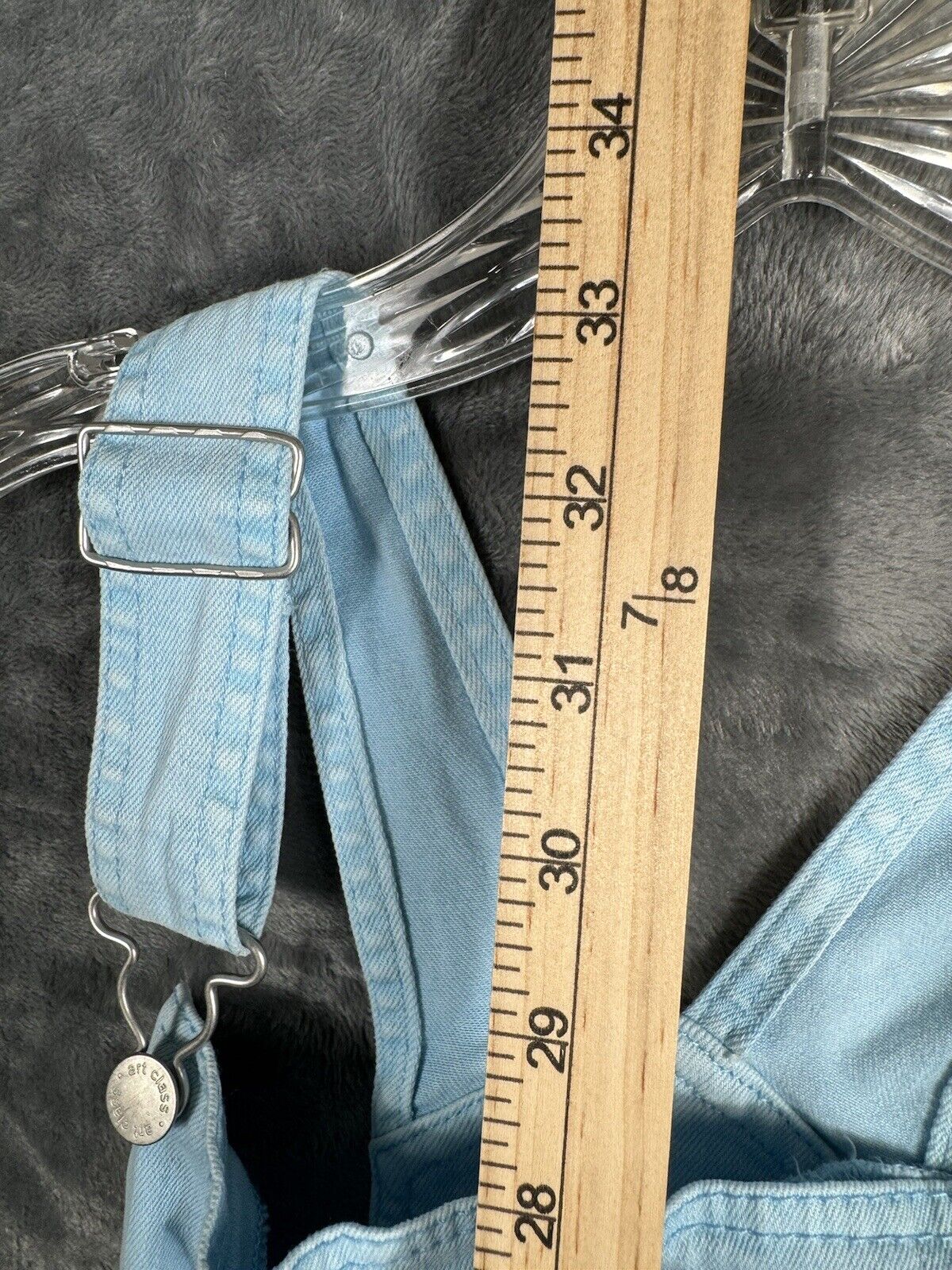 Art Class Women’s Denim Overalls 2X Large Size 18 Stretch Pastal Blue
