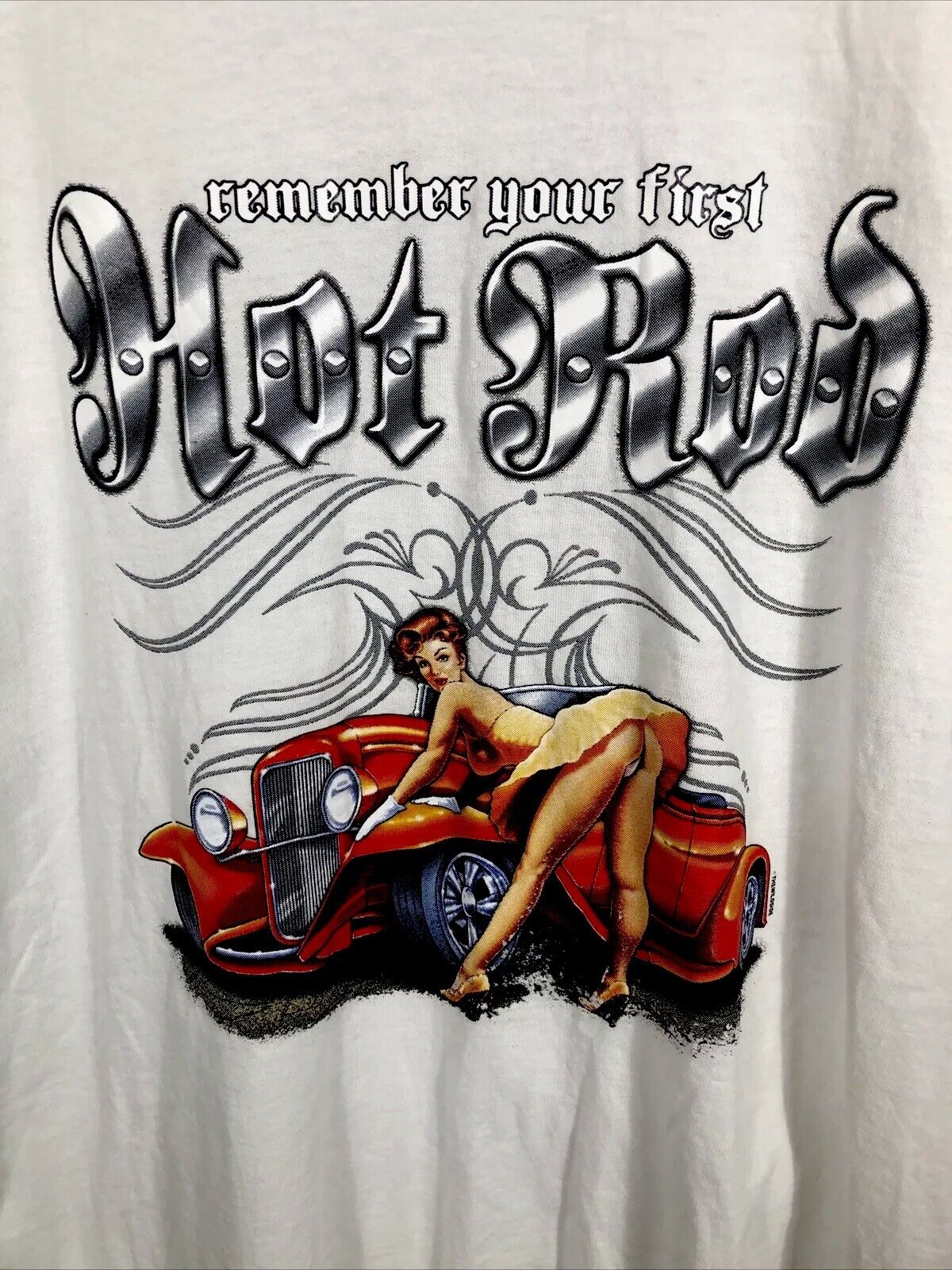 Men’s T-Shirt Hot Rod Racing Shirt Size Extra Large