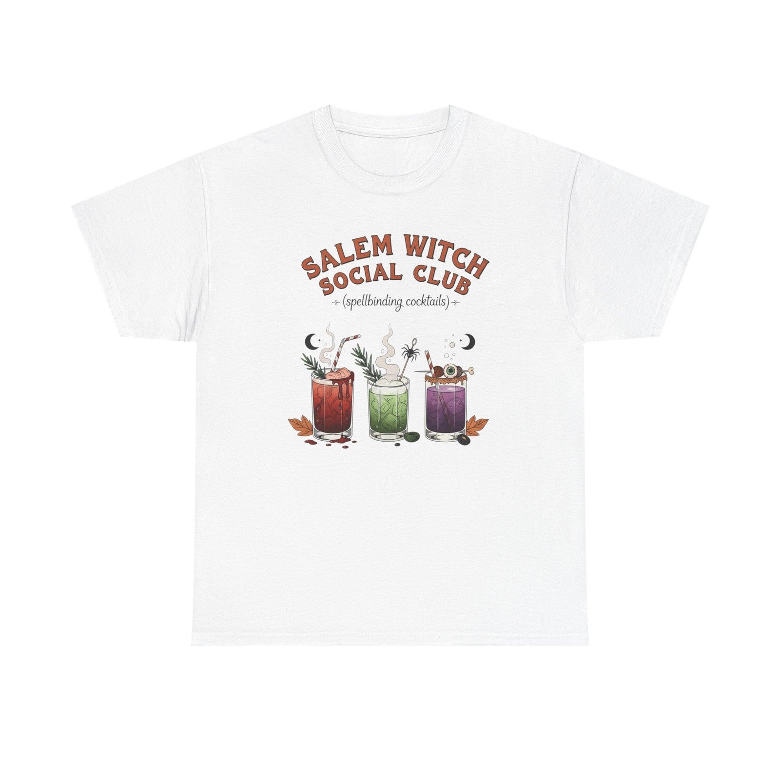 Womans Halloween T Shirt Salem Witch Social Club Top Witchy Fall Spooky Season
