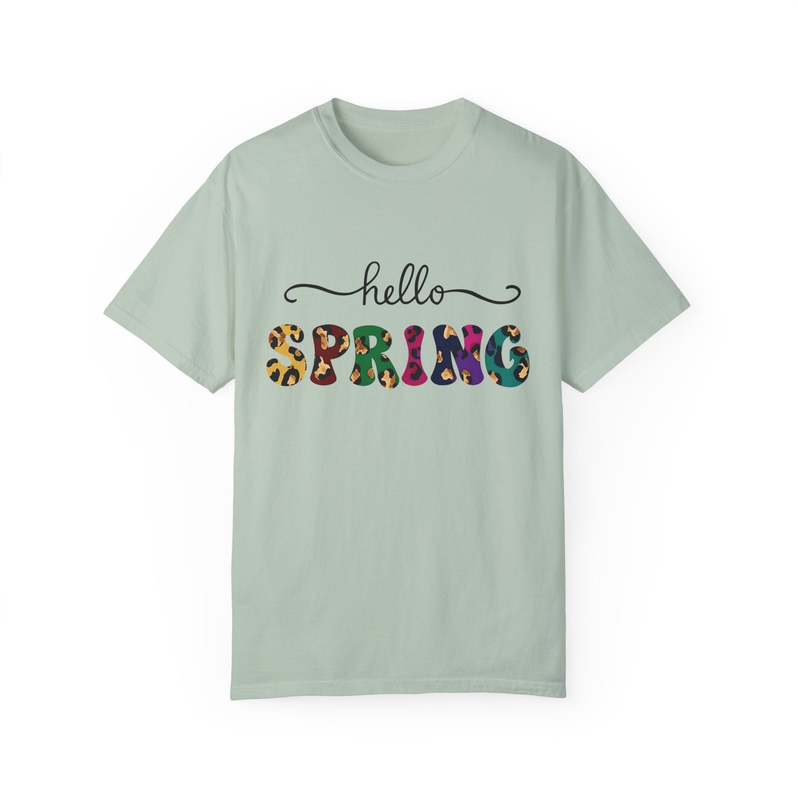 Womans Summer Shirt Hello Spring T-Shirt Pastel Colors Casual Oversized Fit Top