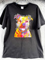 Delta Pro Weight Womans Pit Bulls Beware Of Your Heart Graphic T-Shirt L Unisex