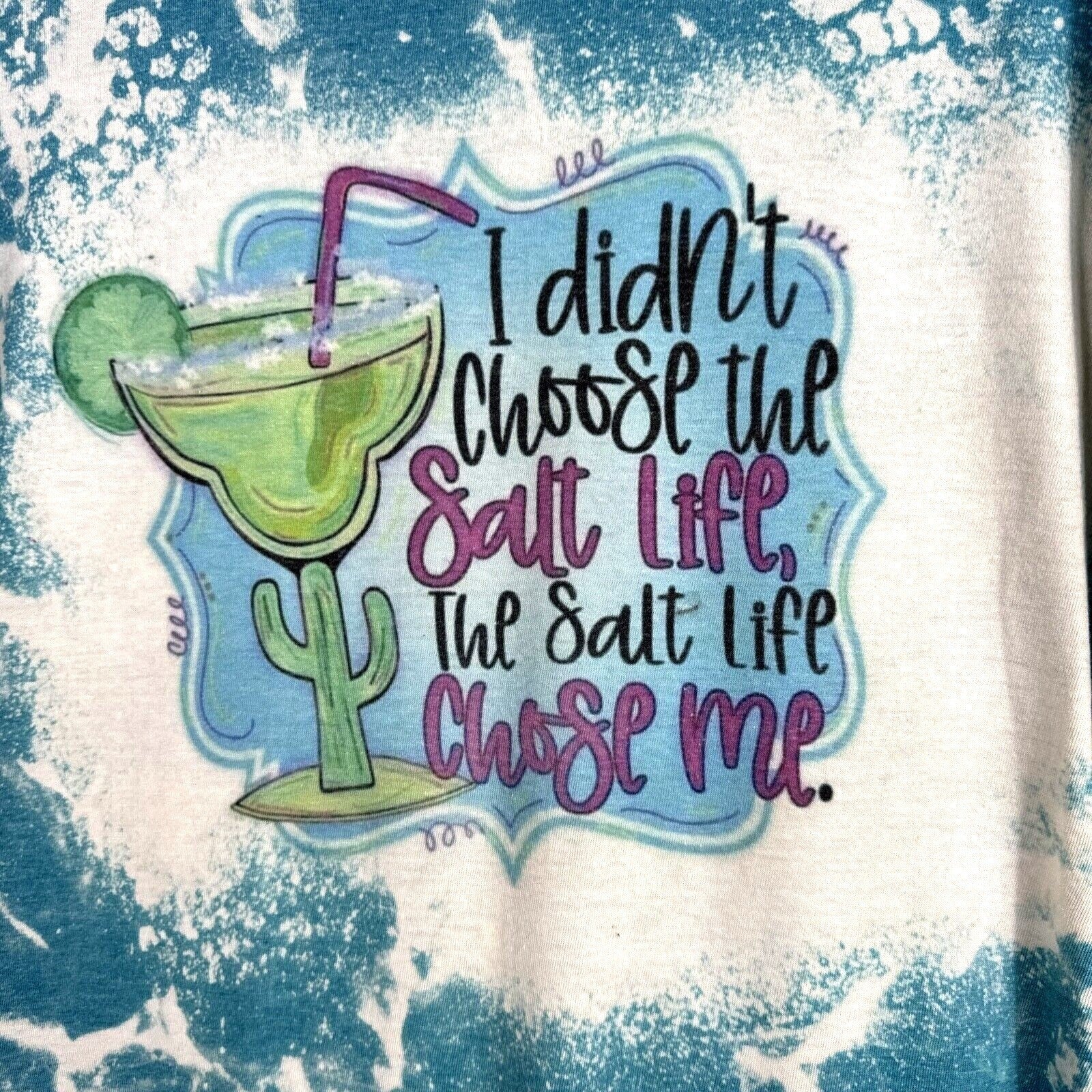 Women’s T Shirt “I Didn’t Choose The Salt Life The Salt Life Chose Me” Blue XL
