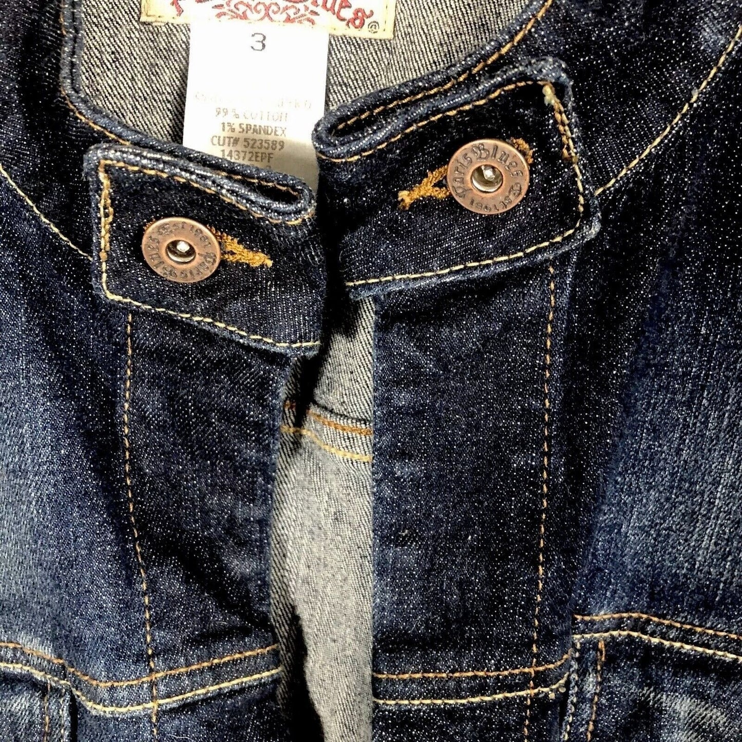 Paris Blues Womens Denim Jacket Size 3 Button-Up Crop Style