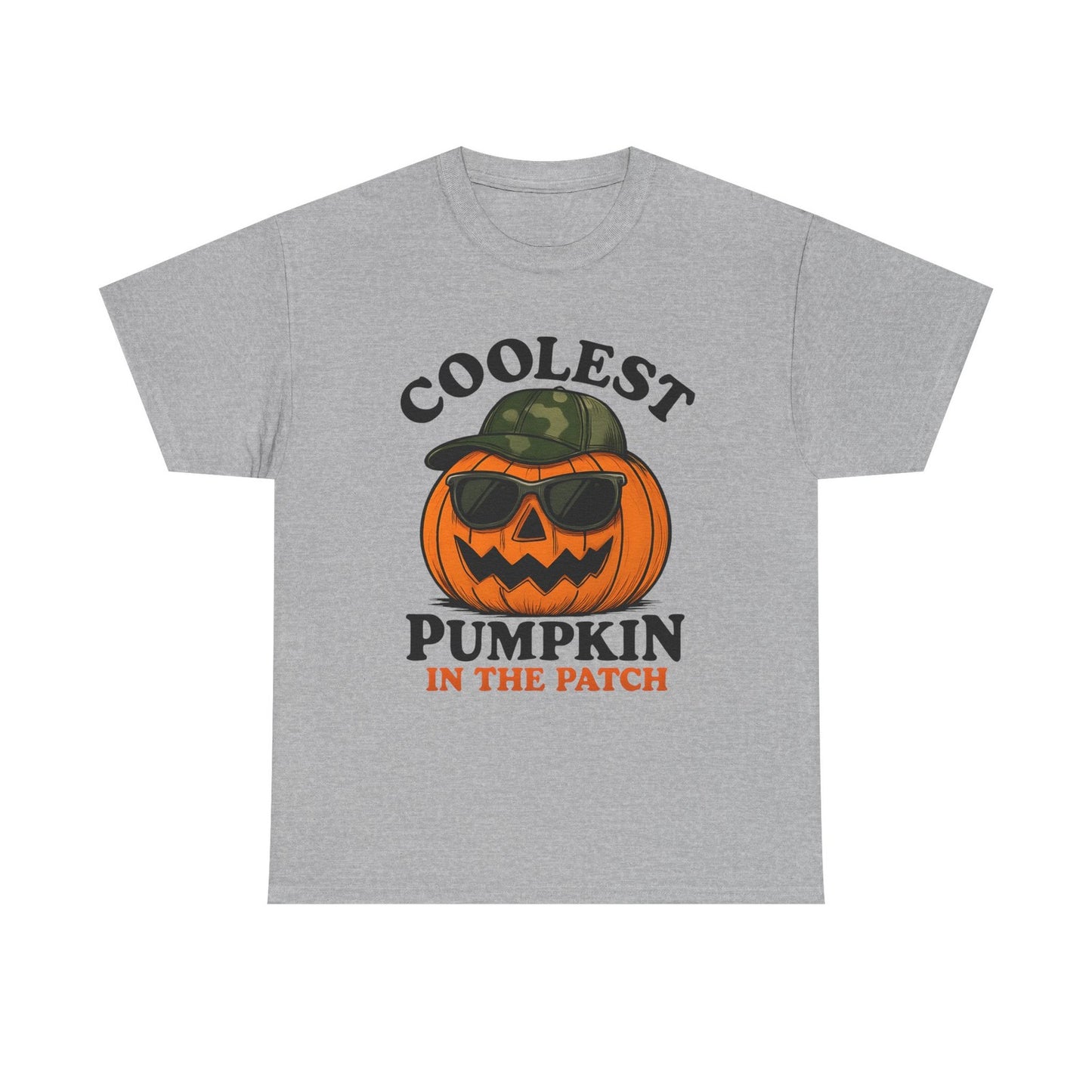 Womans T Shirt Coolest Pumpkin in the Patch Shirt Funny Fall Tee with Camo Hat