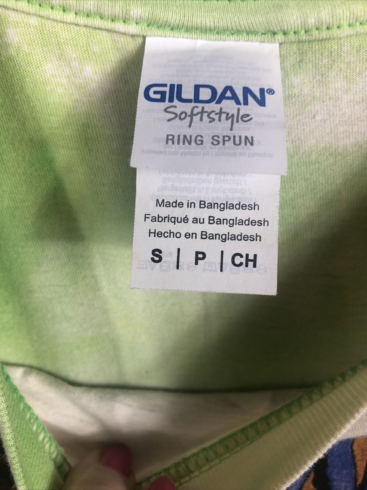 Biker T Shirt Tie Dye Bleached A Way Of Life Womens Distressed Green Small Shirt