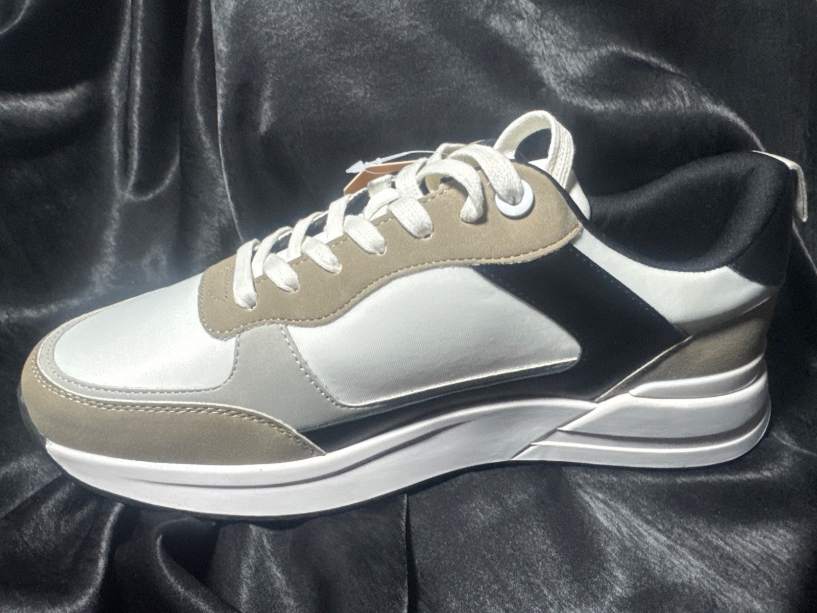 Mens Vegan Leather Sneakers By Project Cloud With Memory Foam Anti-Slip Sole
