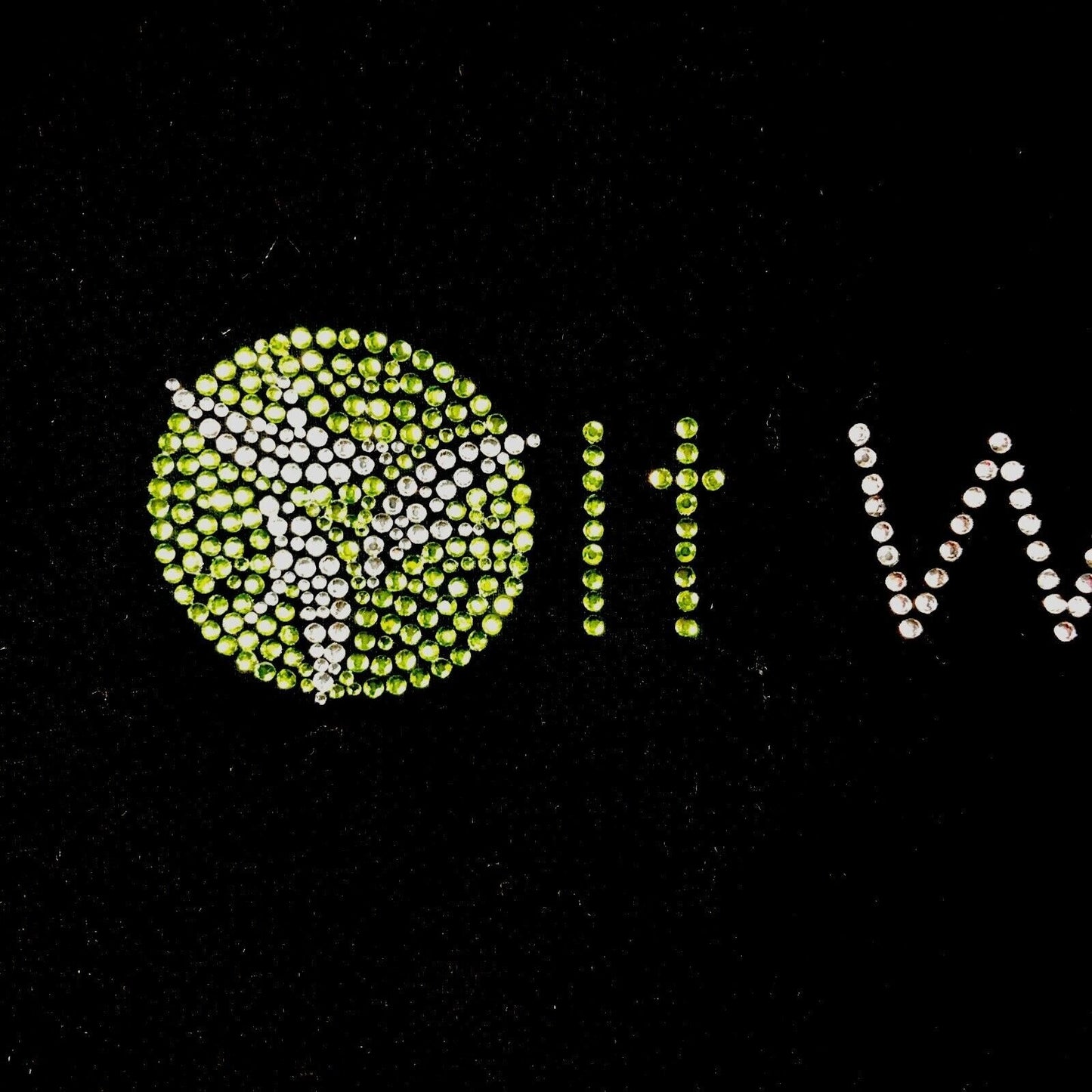 It Works Global Women’s Shirt It Works Bling Black/Green Studded T-Shirt