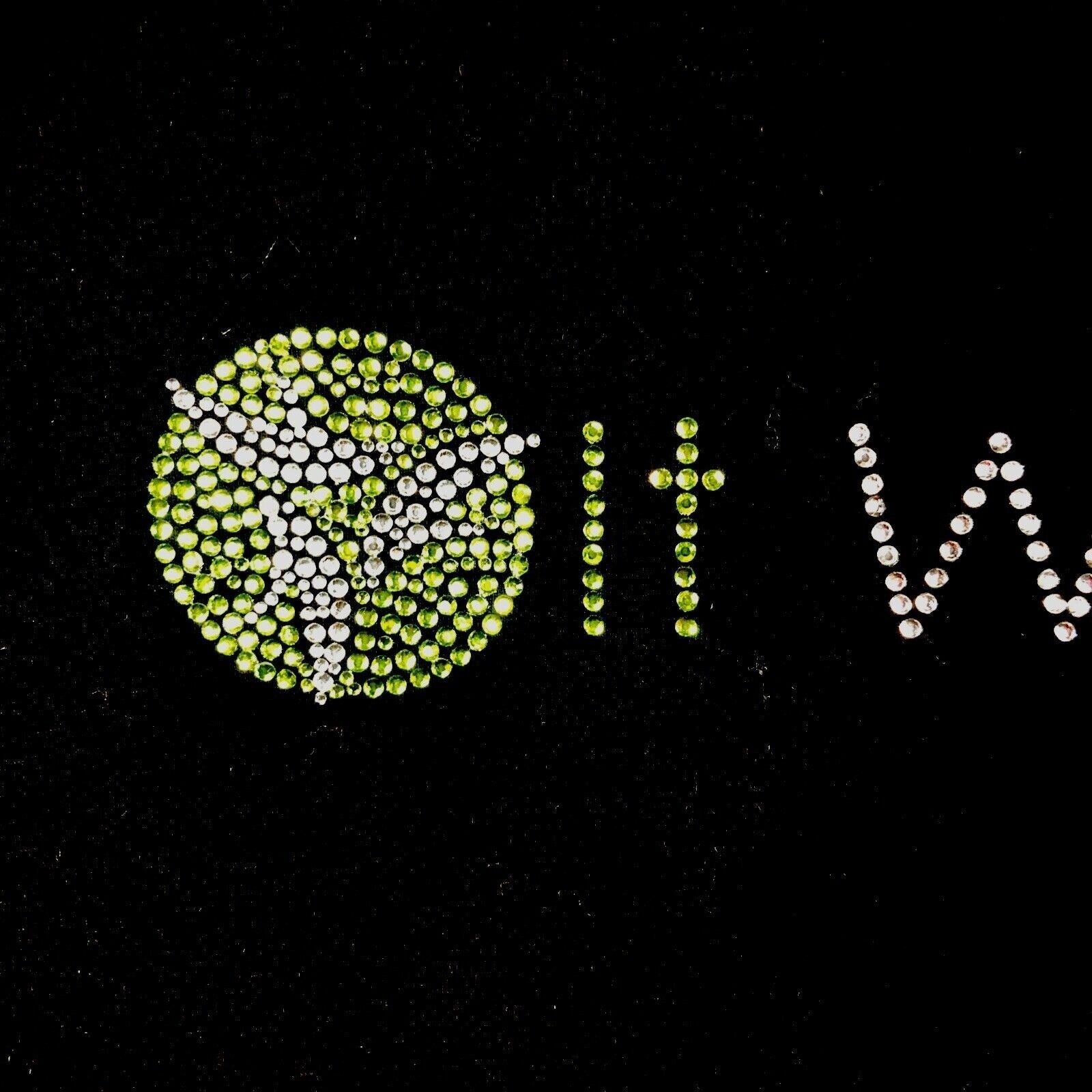 It Works Global Women’s Shirt It Works Bling Black/Green Studded T-Shirt