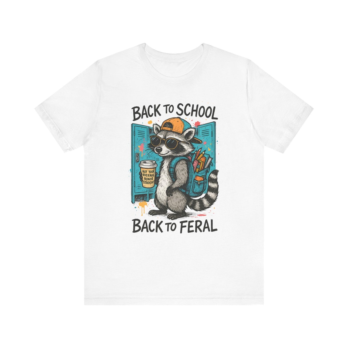 Womans Funny T Shirt Feral & Fabulous Back to School Top Chaos Wild Child Tee 
