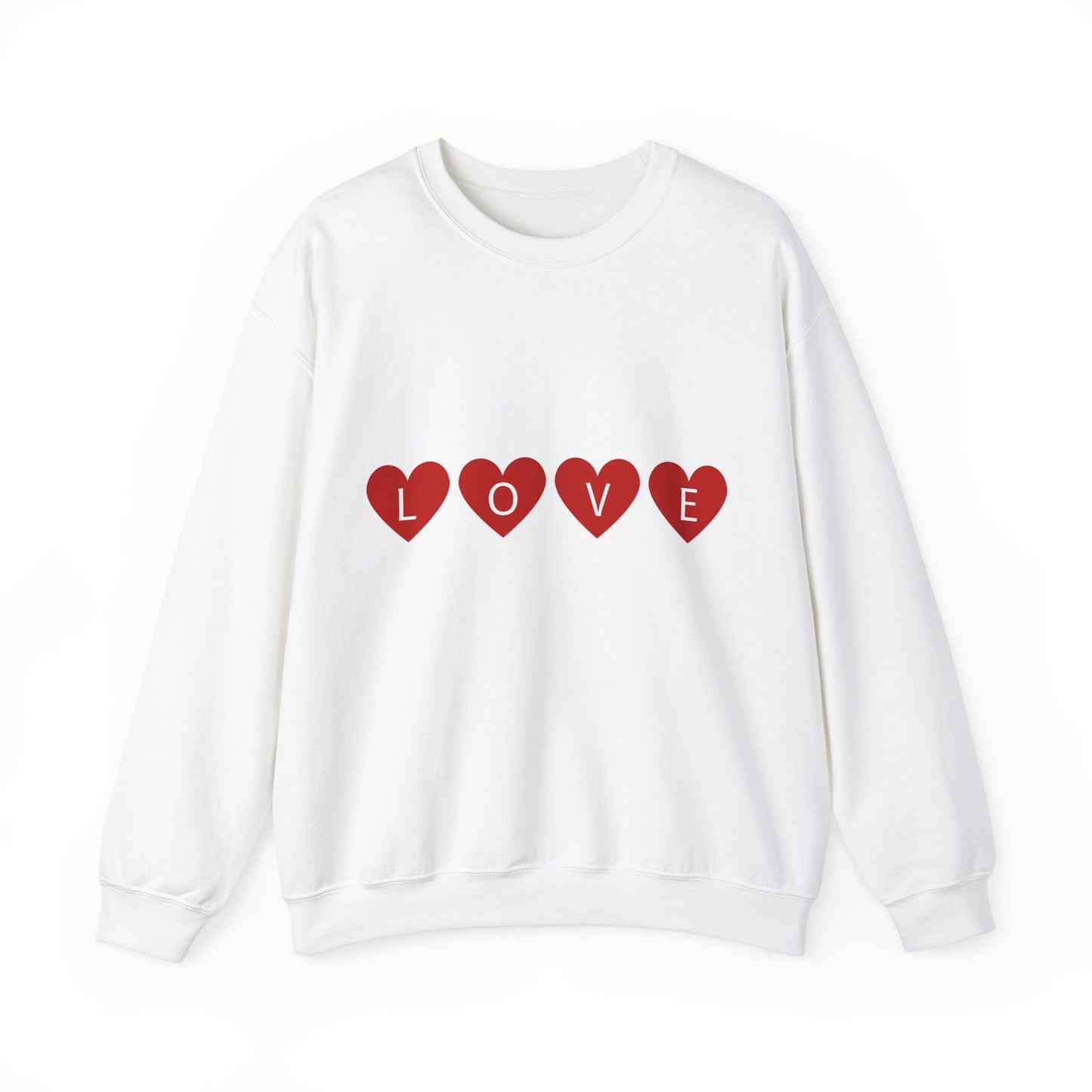 Valentines Day Womans Sweatshirt Love Heart Graphic Black Shirt