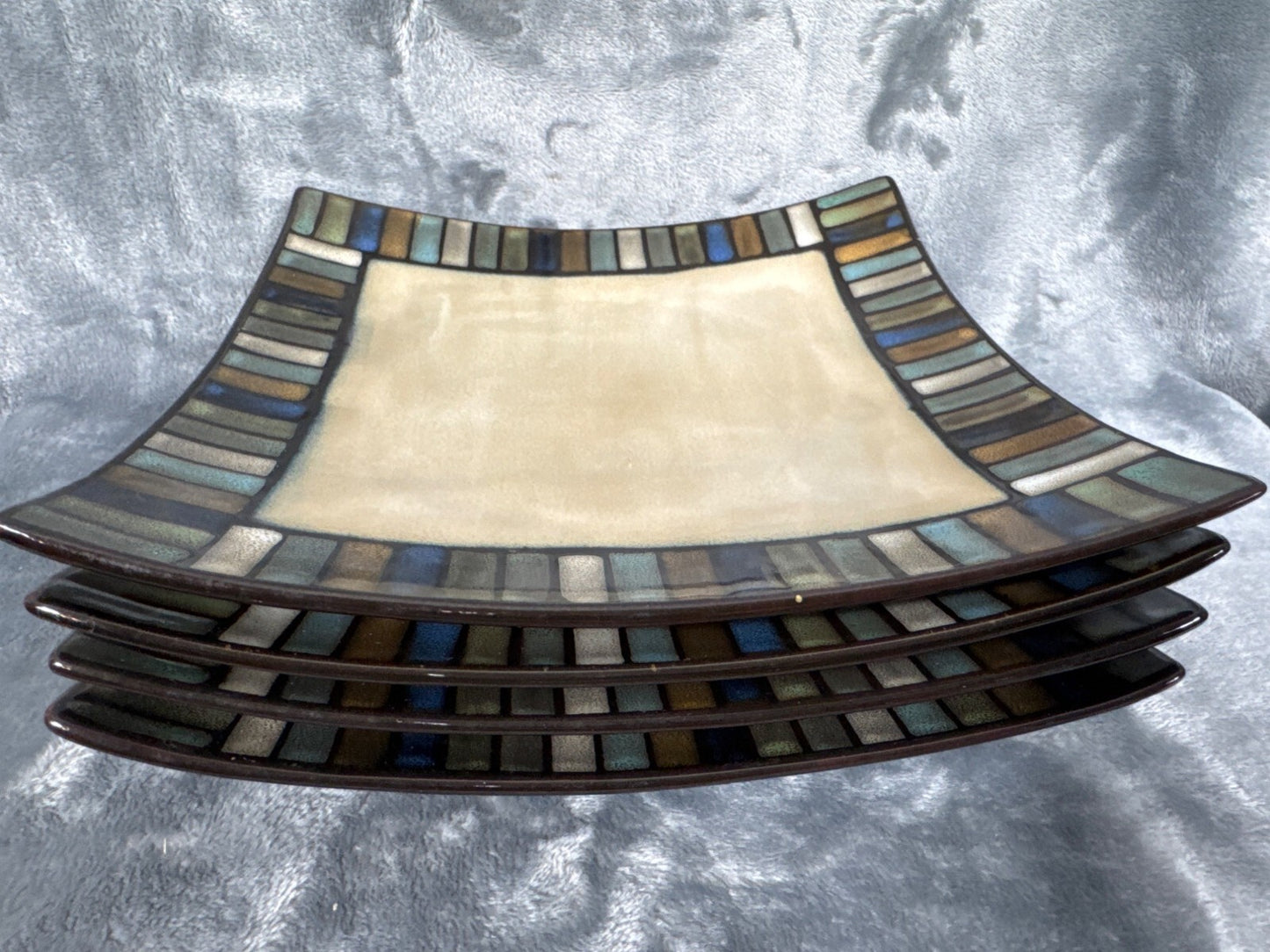 Sonoma Home 4 Mosiac Square Accent Replacement Luncheon Plates