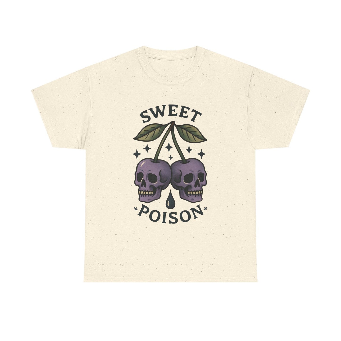 Womans T Shirt Sweet Poison Strawberry Skull Shirt Gothic Grunge Top Streetwear 