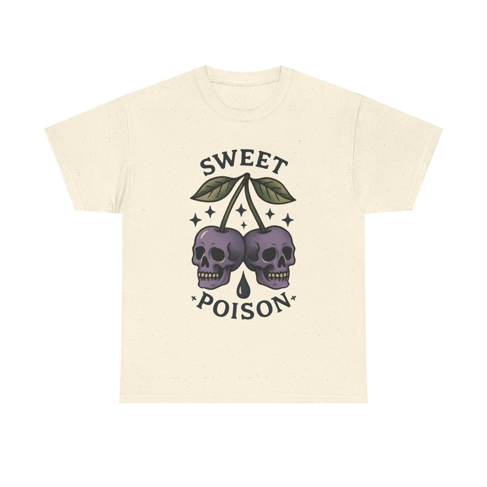 Womans T Shirt Sweet Poison Strawberry Skull Shirt Gothic Grunge Top Streetwear 