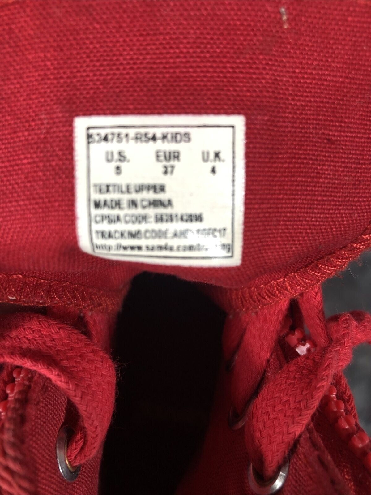 Levis Red High-Top Sneakers With Laces & Zippers Size 9