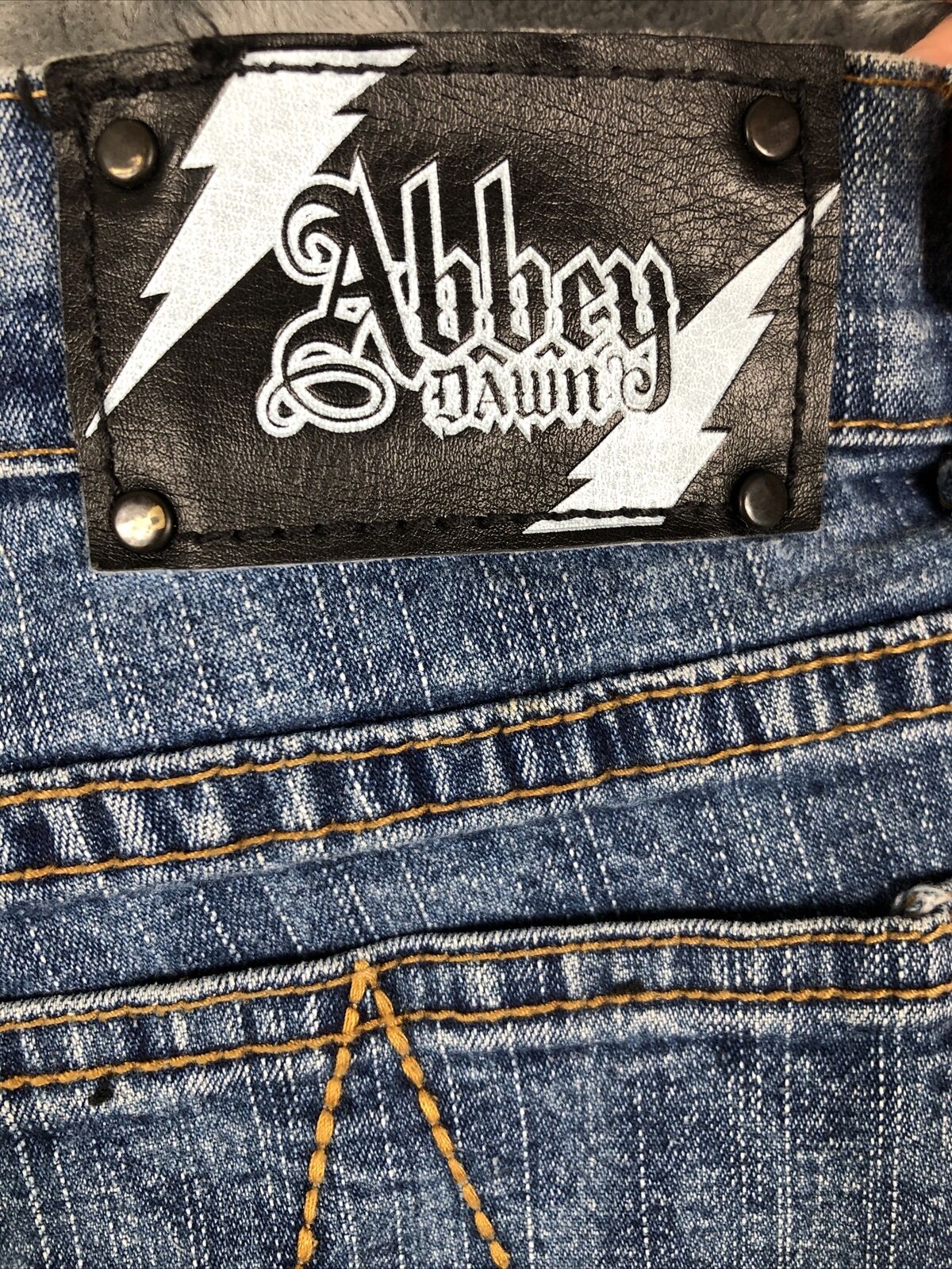 AubreyDawn,  Blue Jeans  ,Women Size 11 Cheetah Print , Sliver Stud Detail