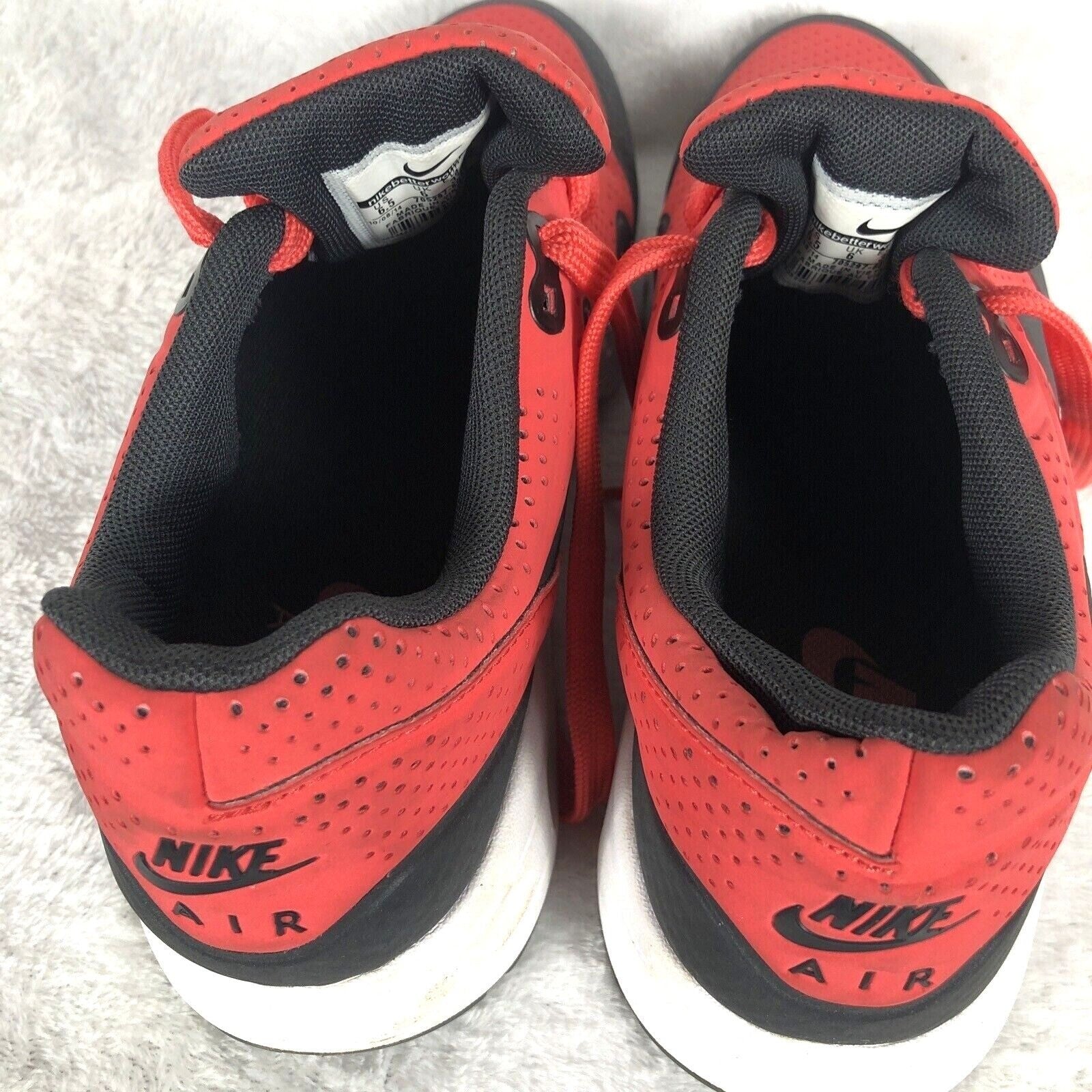 Nike Air Max Shoes Red & Black Perforated Sneakers