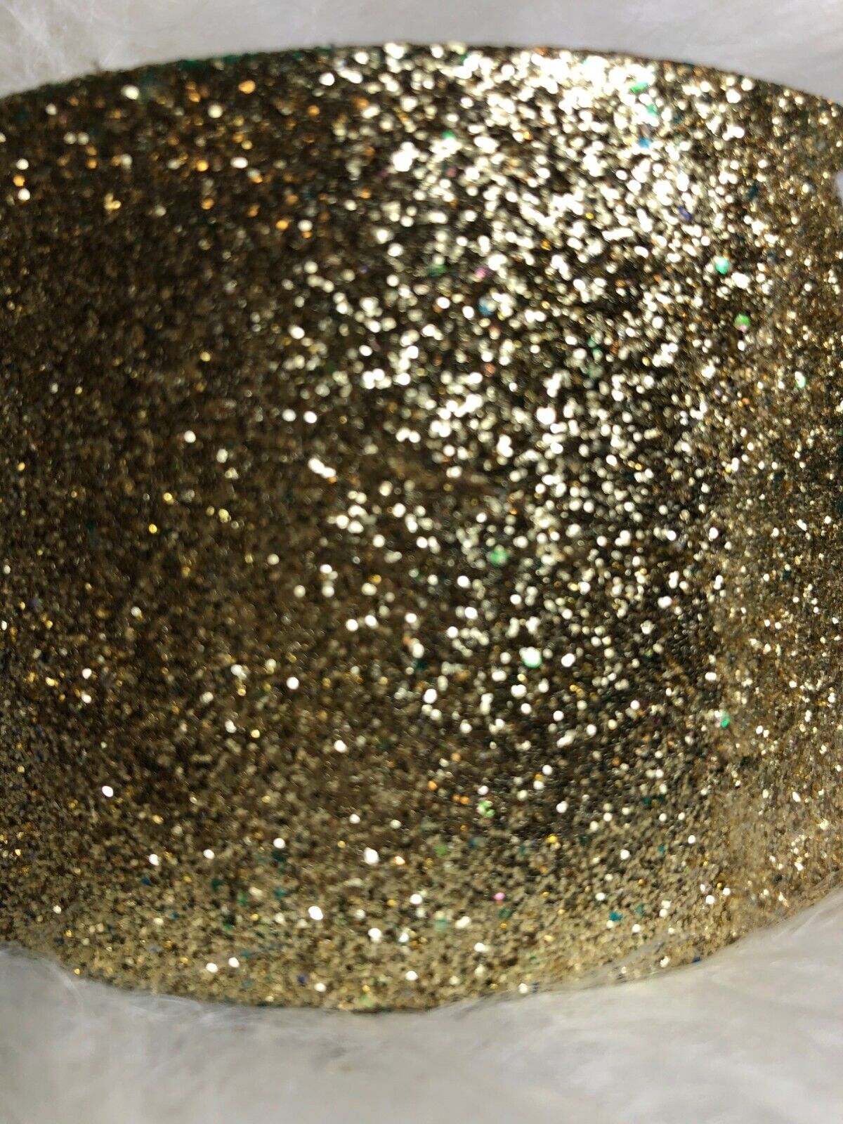Gold Glitter Balsam Fir Scented Candle 12 Oz Sheer Elegance Candle Co. 100% Natu
