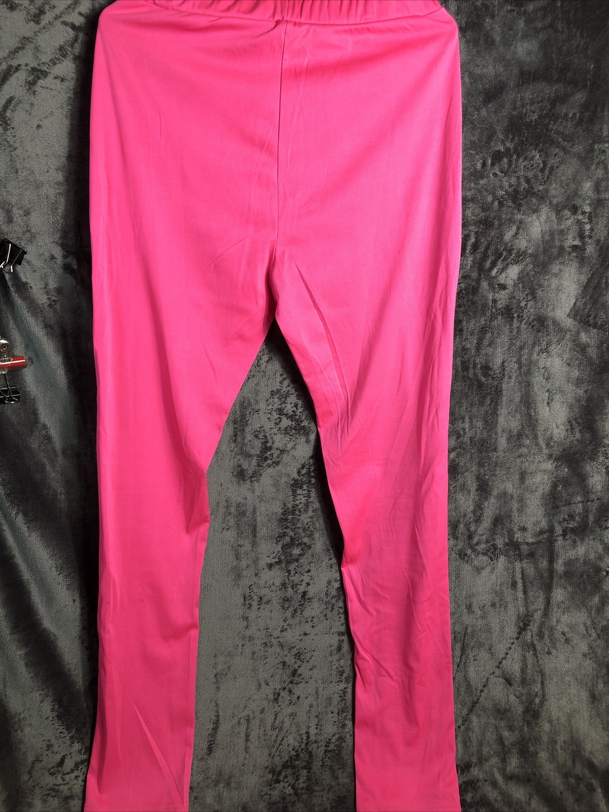 Womans 2 Peace Set Hot Pink Sliver Sparkle Size XL Spandex Club Dance Nitelife