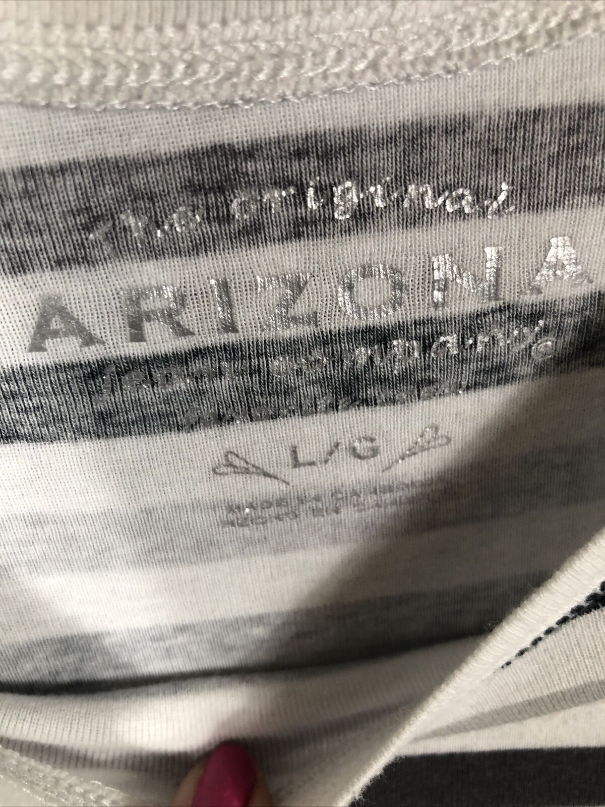 Arizona Women’s Sweater Long Sleeve Striped Size Large