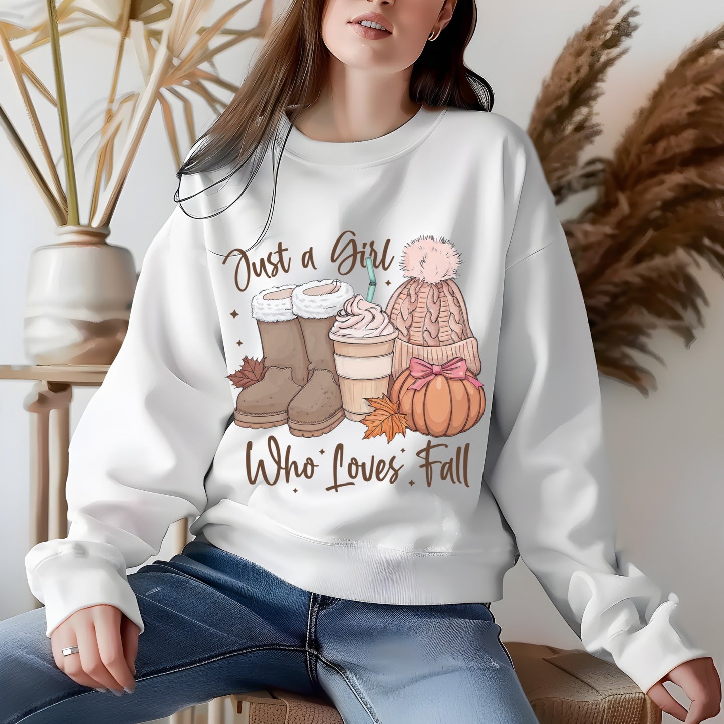 Autumn Lover Sweatshirt Cozy Fall Vibes for Coffee & Pumpkin Enthusiasts Coque