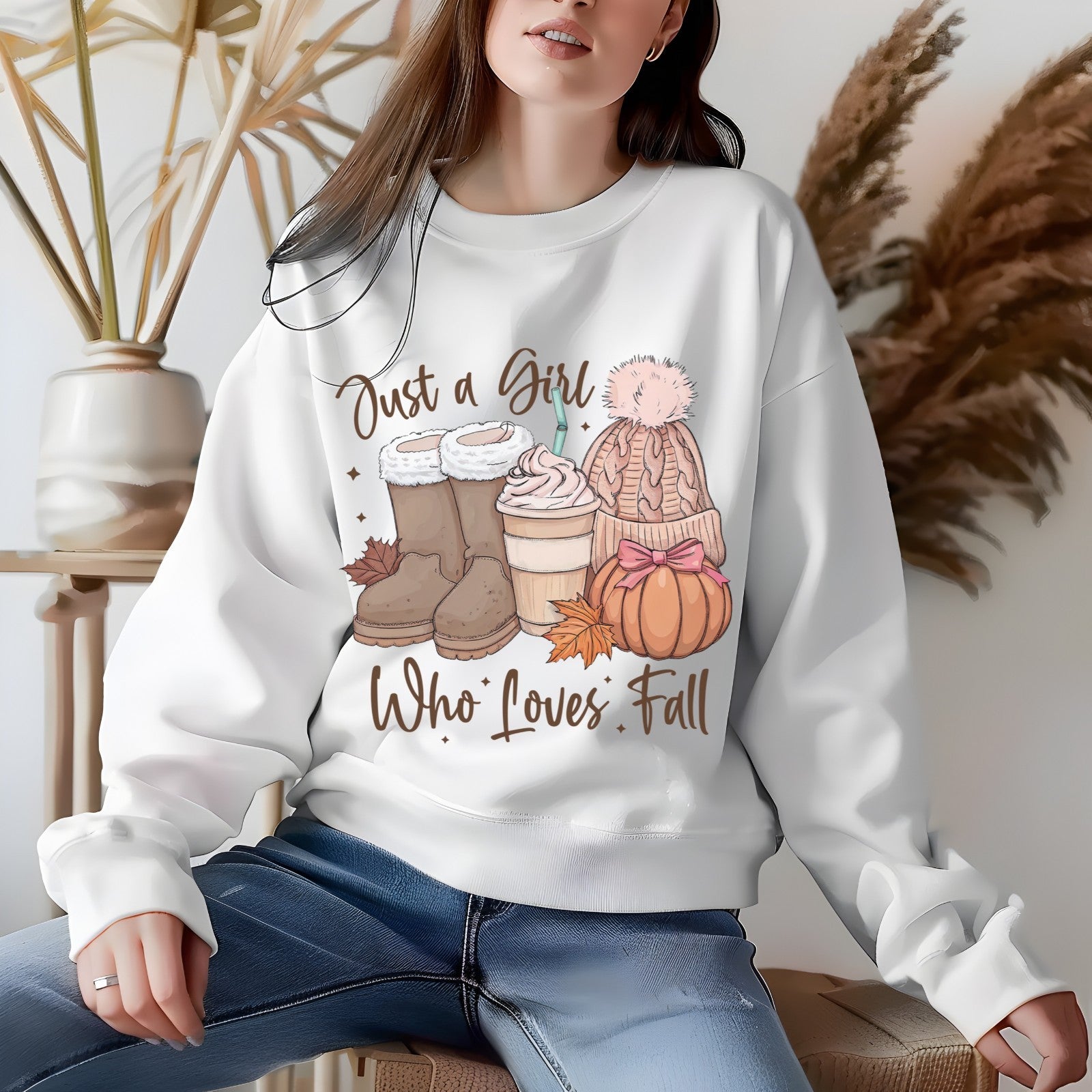 Autumn Lover Sweatshirt Cozy Fall Vibes for Coffee & Pumpkin Enthusiasts Coque