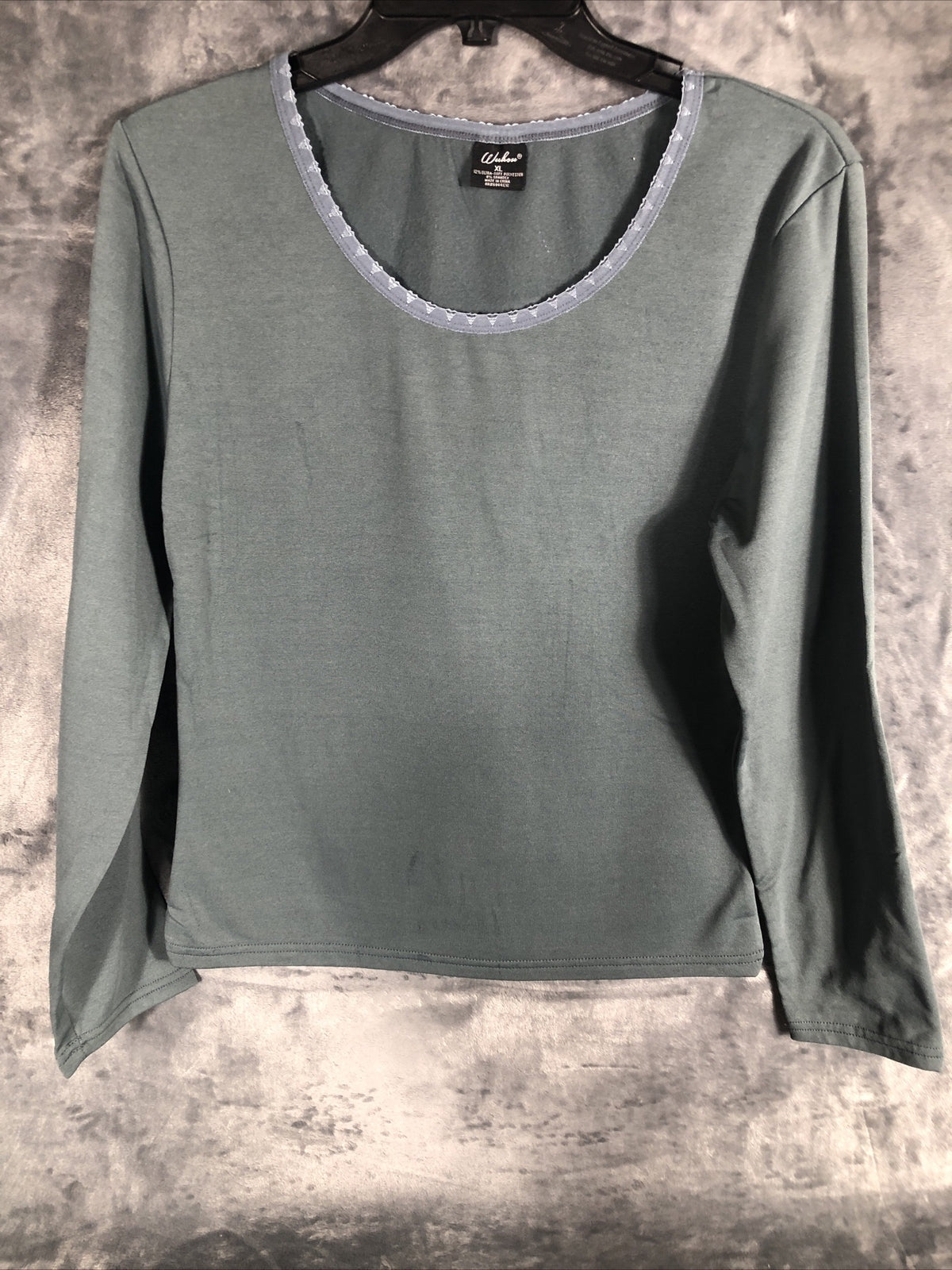 Wuboru Shirt Women’s Green Pull Over Long Sleeve Adult Size Extra Large