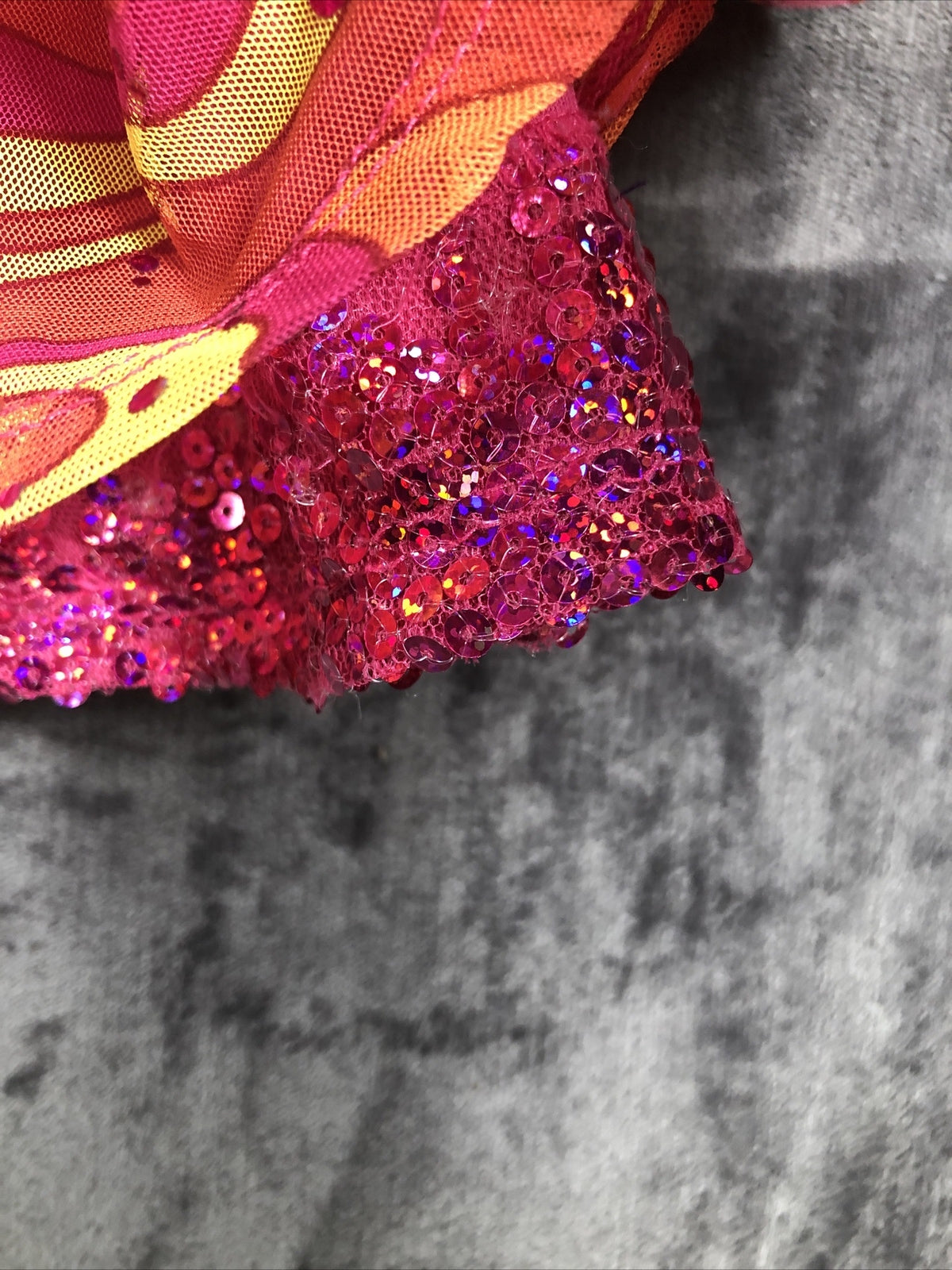Justice Girls Orange Pink Tie Dress Size 14/16 Junior