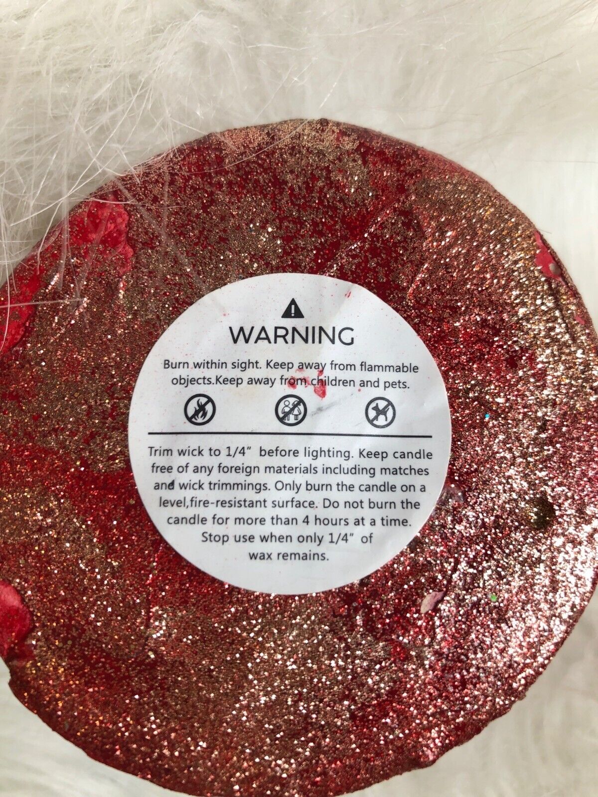 Blazing Bonfire Glitter Candle Sheer Elegance Candle Co. Hand Poured Coconut & S