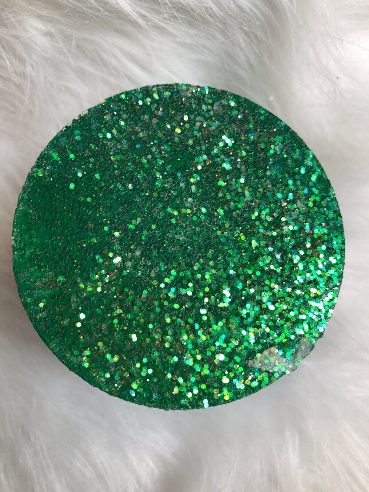 Glittering Green Balsam Fir Scented Candle By Sheer Elegance Candle Co.  10 Oz S