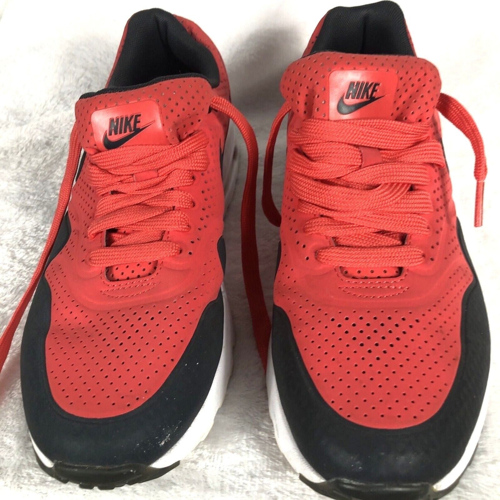 Nike Air Max Shoes Red & Black Perforated Sneakers