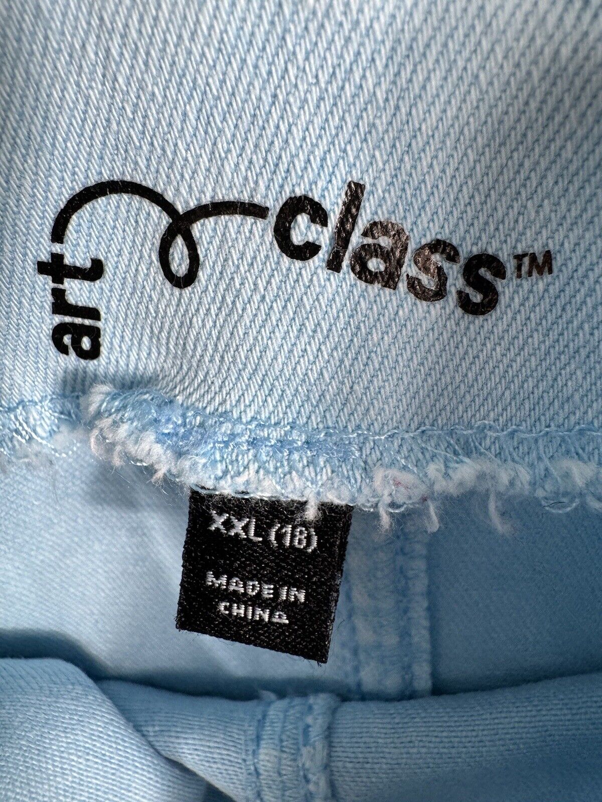 Art Class Women’s Denim Overalls 2X Large Size 18 Stretch Pastal Blue