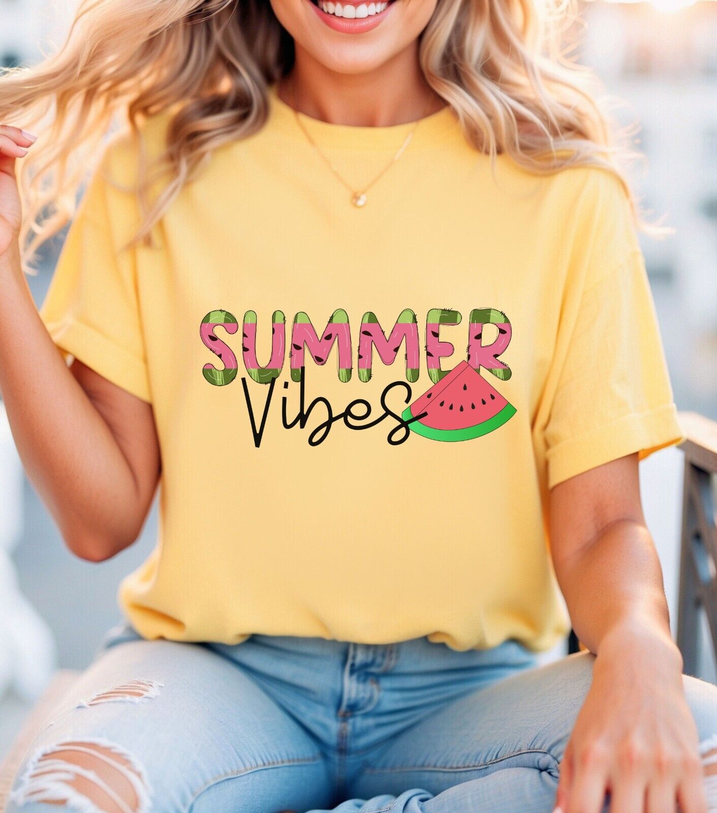 Summer Beach Vibes Women T-Shirt Holiday USA Cool Party Funny New Gift Tee S-3XL