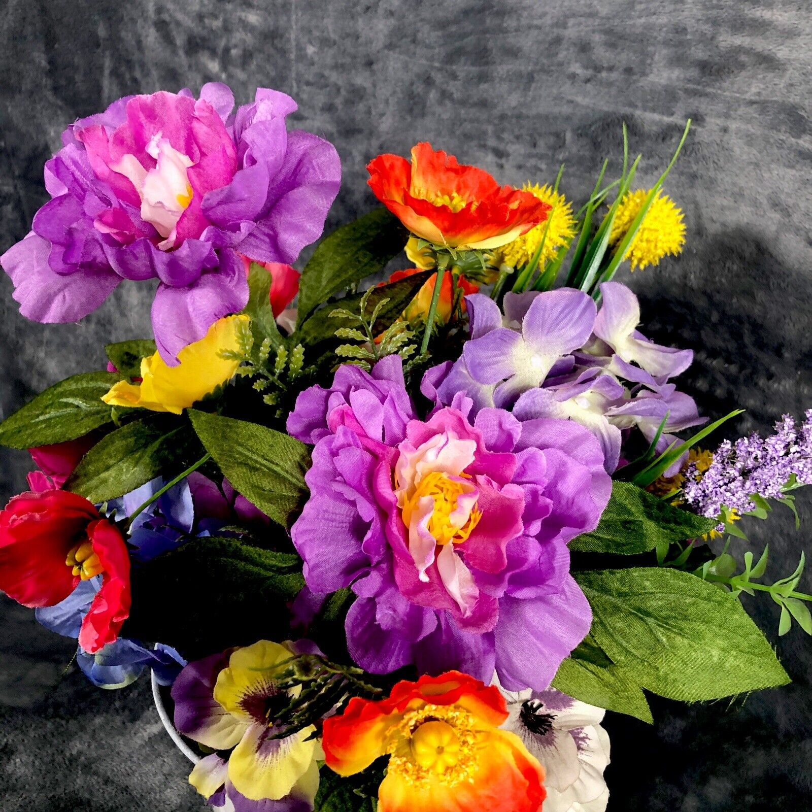 Artificial Flower Arrangement Spring Colors Floral Centerpiece Mixed Flowers