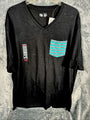 Footlocker Shirt Men’s Black Extra Large Multi Colored Pocket New With Tags
