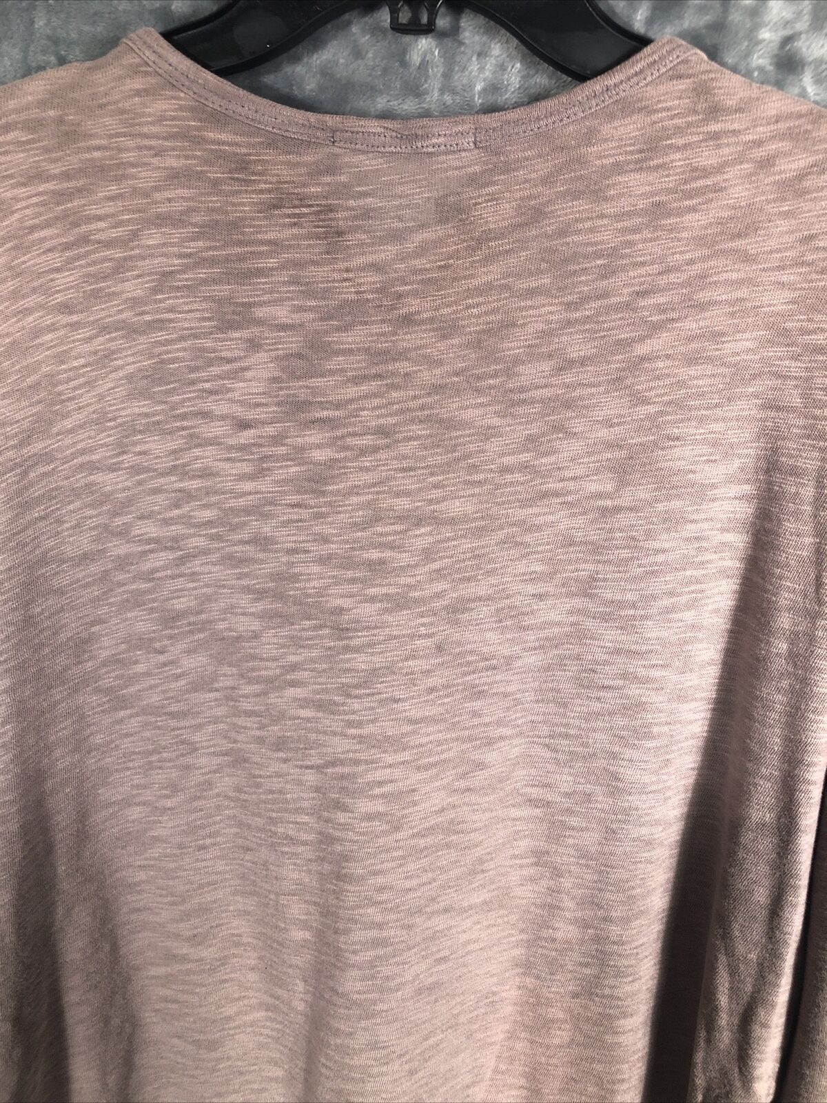 500 Denim Woman’s Short Pull Over Round Neck Size Medium Long Sleeves Sweater