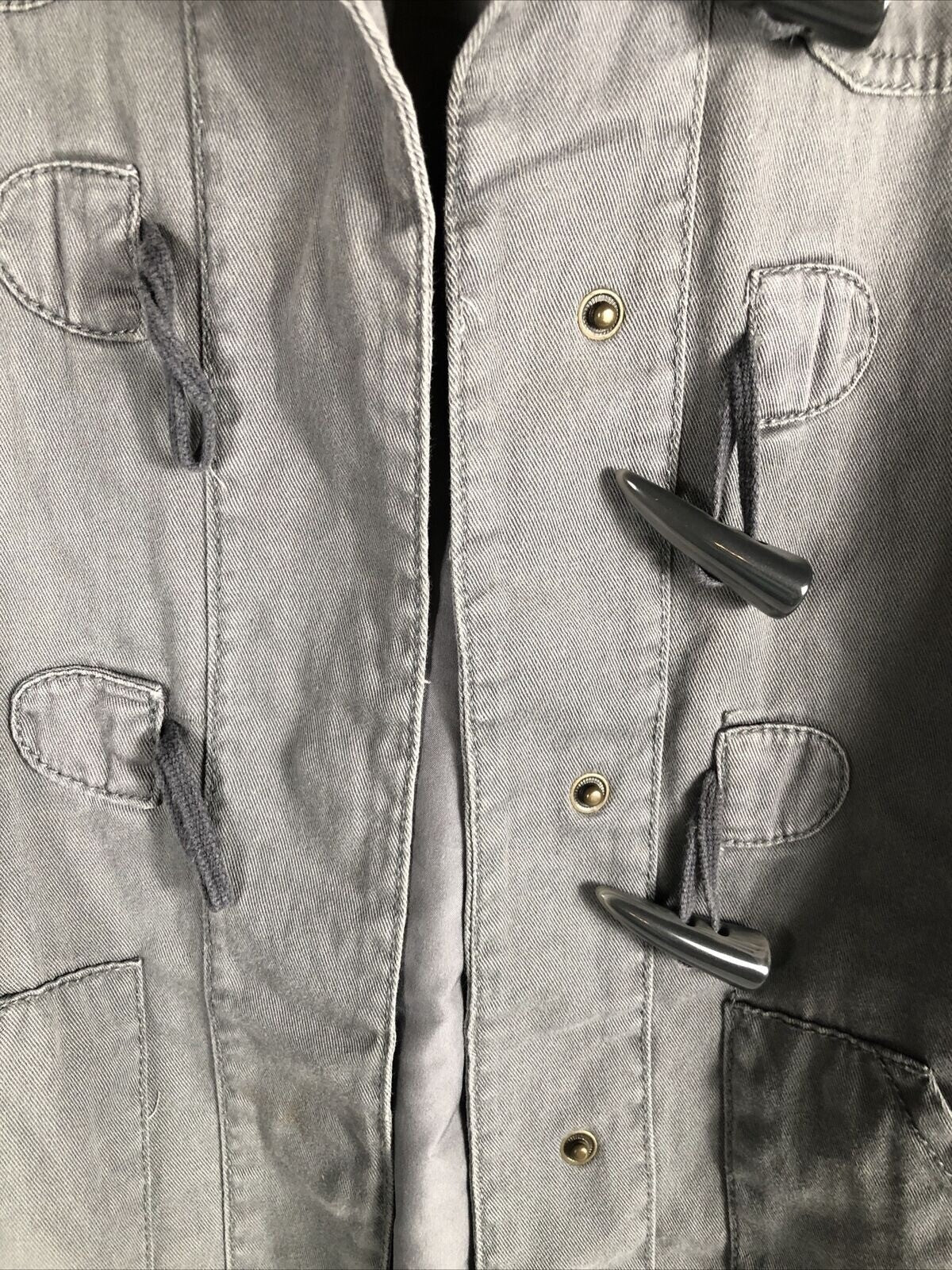 Mossimo Womens Hooded Jacket Gray Coat Adult Medium Jacket With Hood